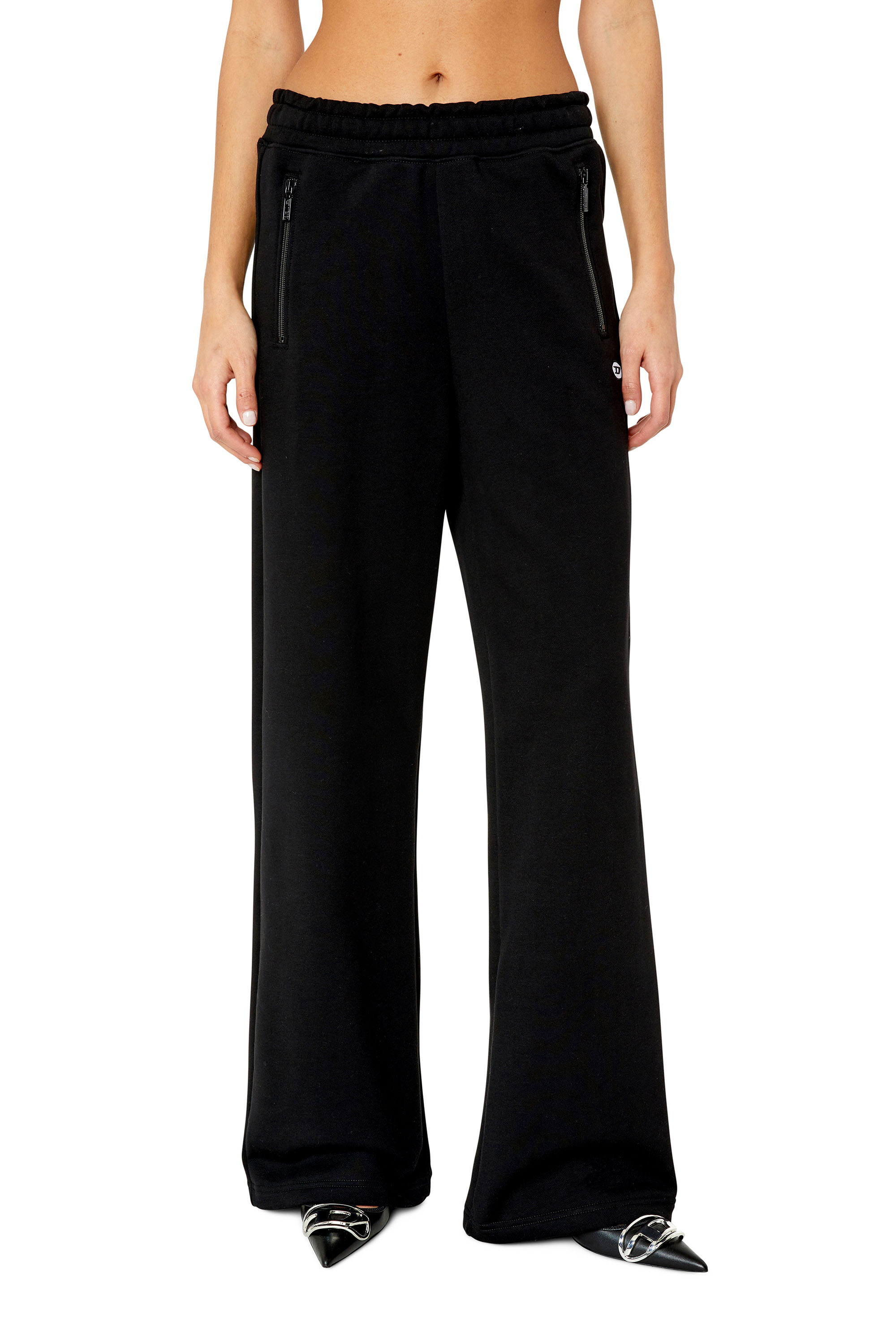 Diesel - Track pants with oval 'D' patch - Pants - Woman - Black