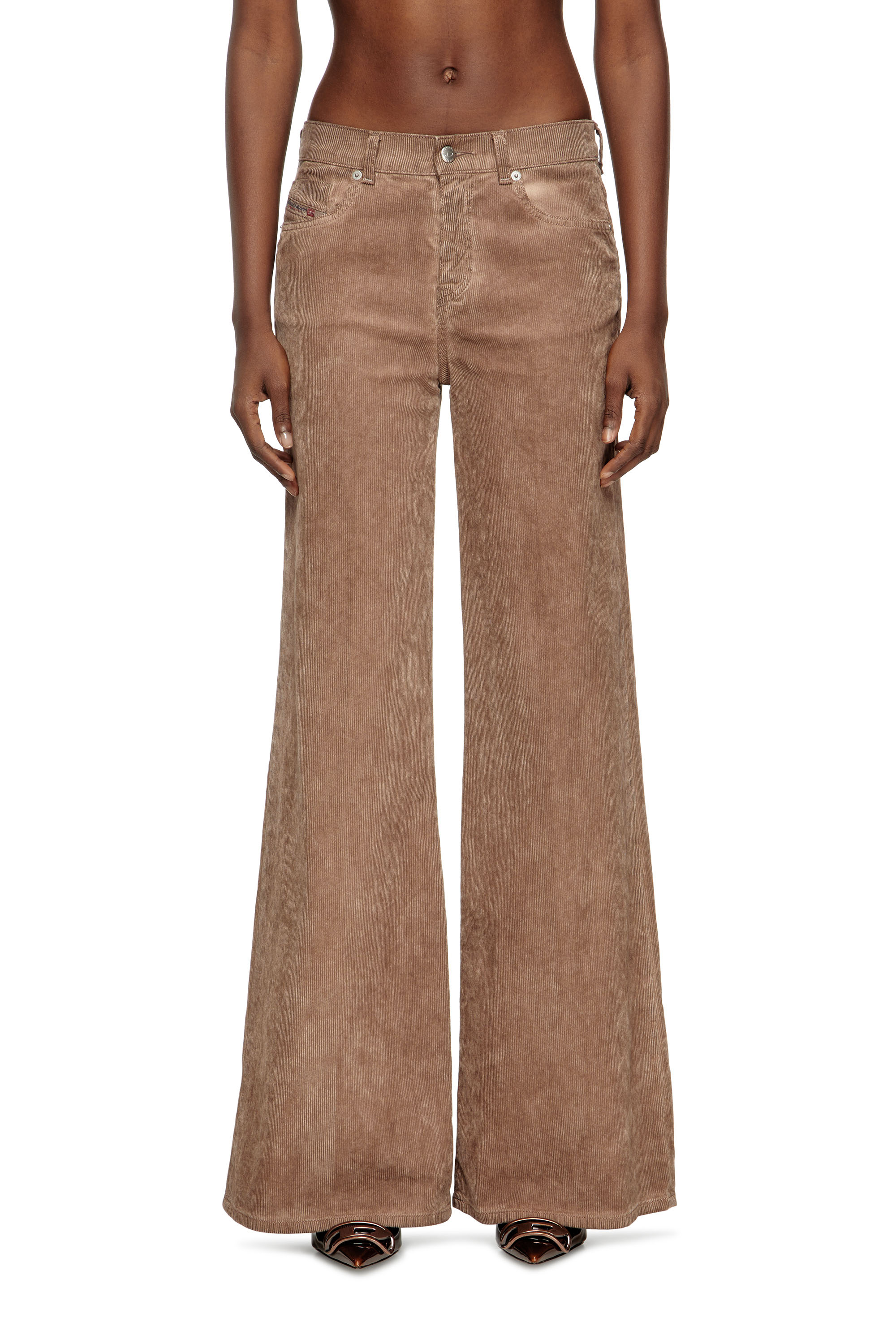 Diesel 1978 D-akemi Flared Jeans In Neutral