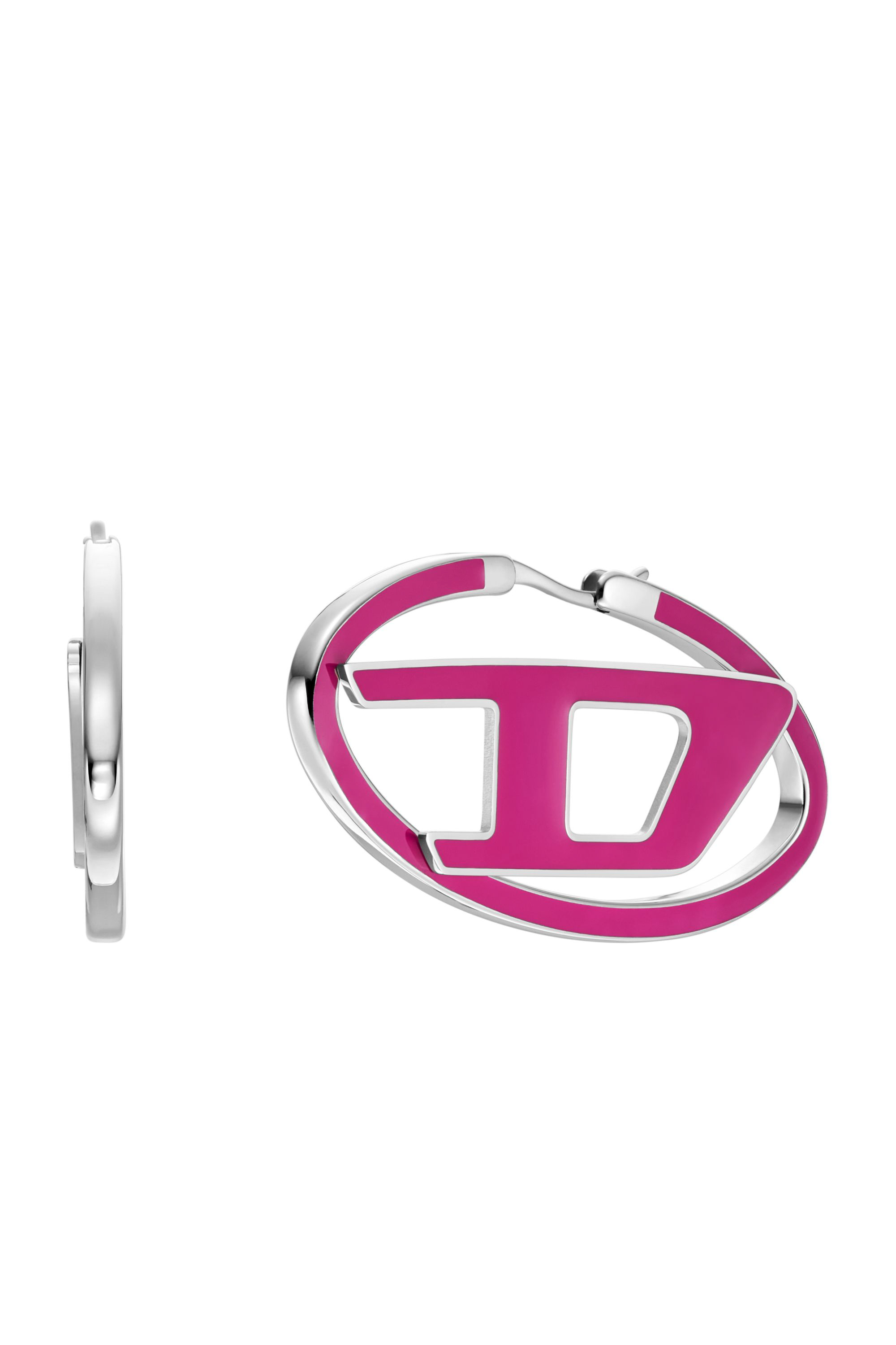 Diesel - Stainless steel hoop earrings - Earrings - Unisex - Pink