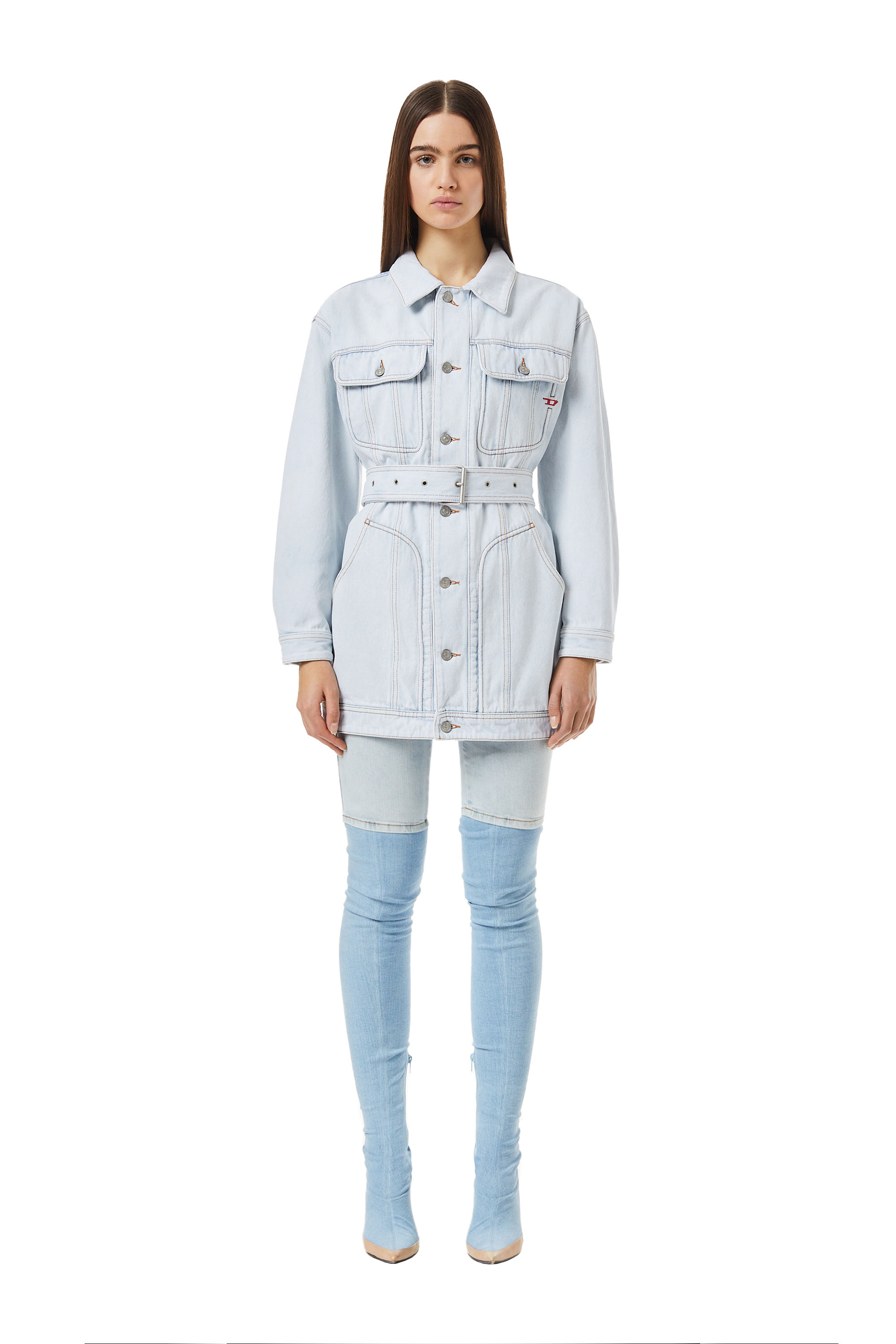 Diesel - Trucker coat - Denim Jackets - Woman - Blue
