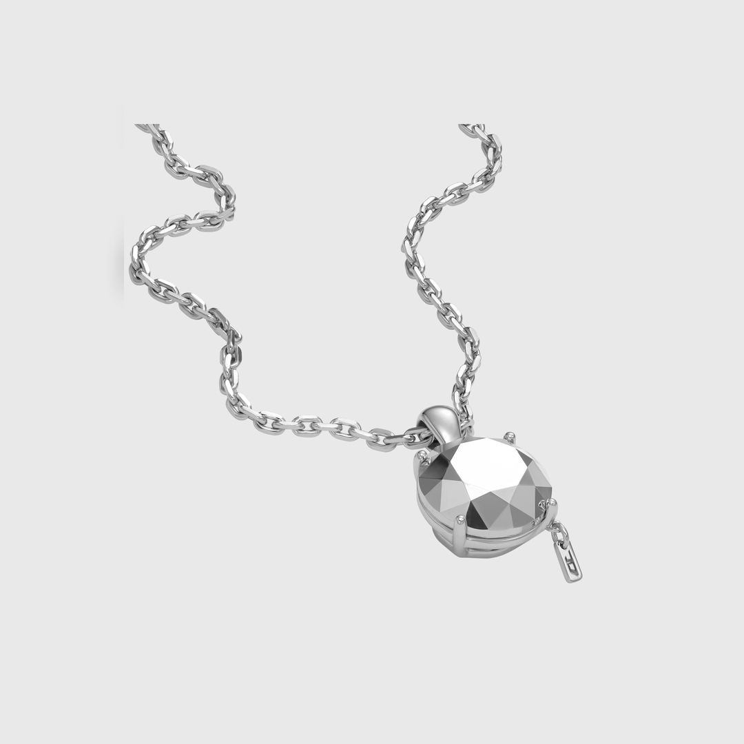 Diesel - Collier en argent sterling taille diamant - Colliers et chaînes - Mixte - Gris argenté