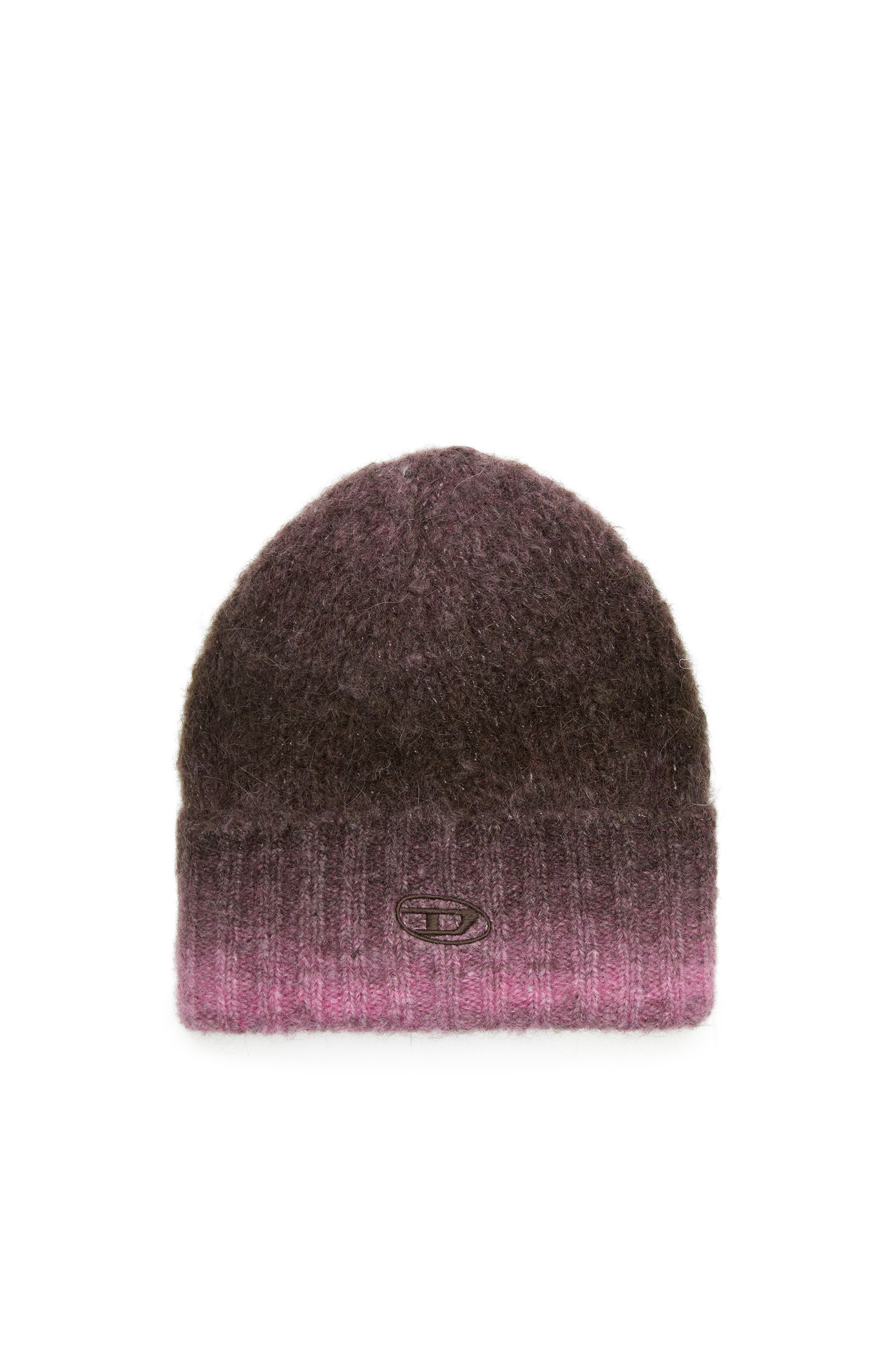 Shop Diesel Alpaca Beanie With Oval D Embroidery In Viola