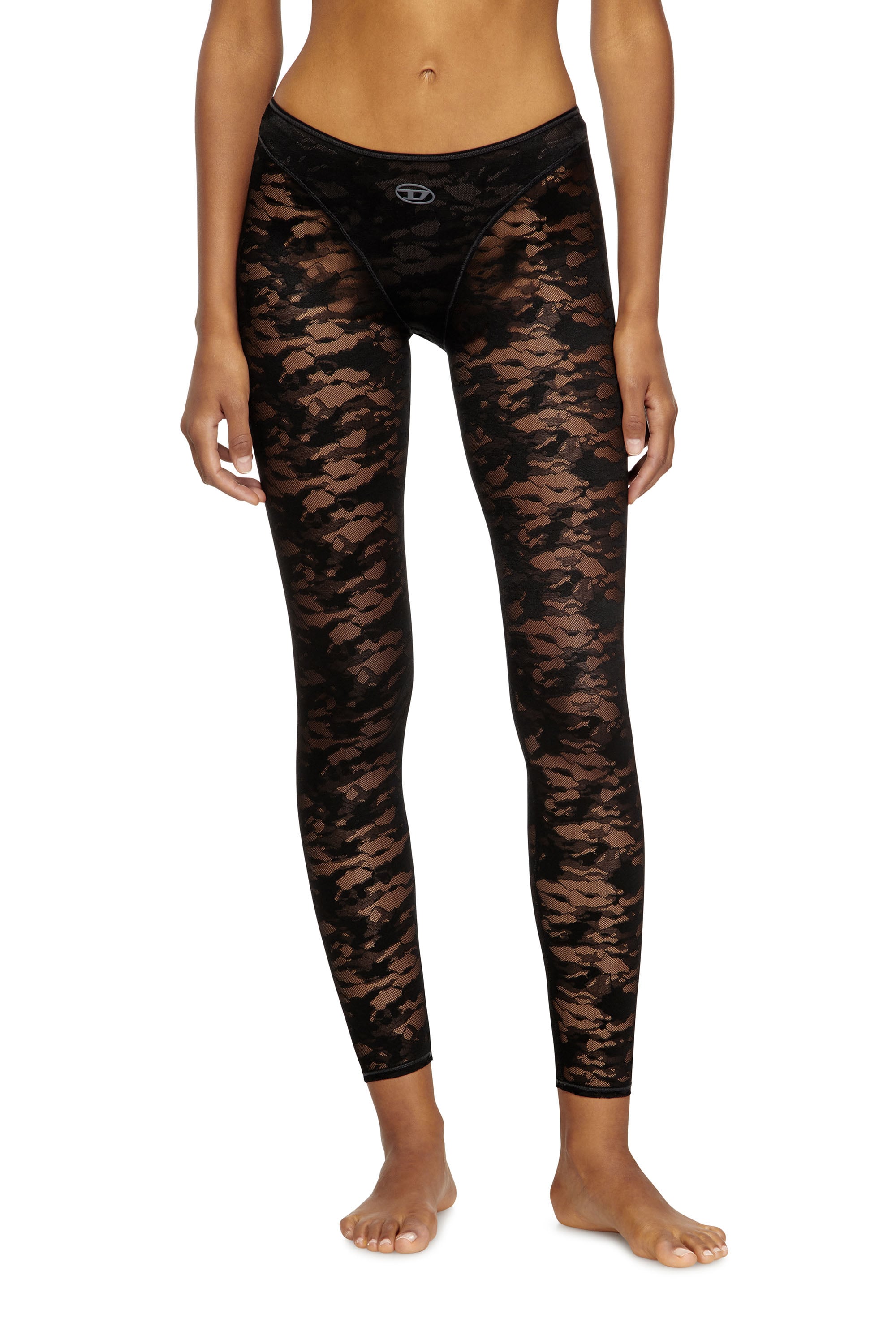 Diesel - Camo lace leggings - Pants - Woman - Black