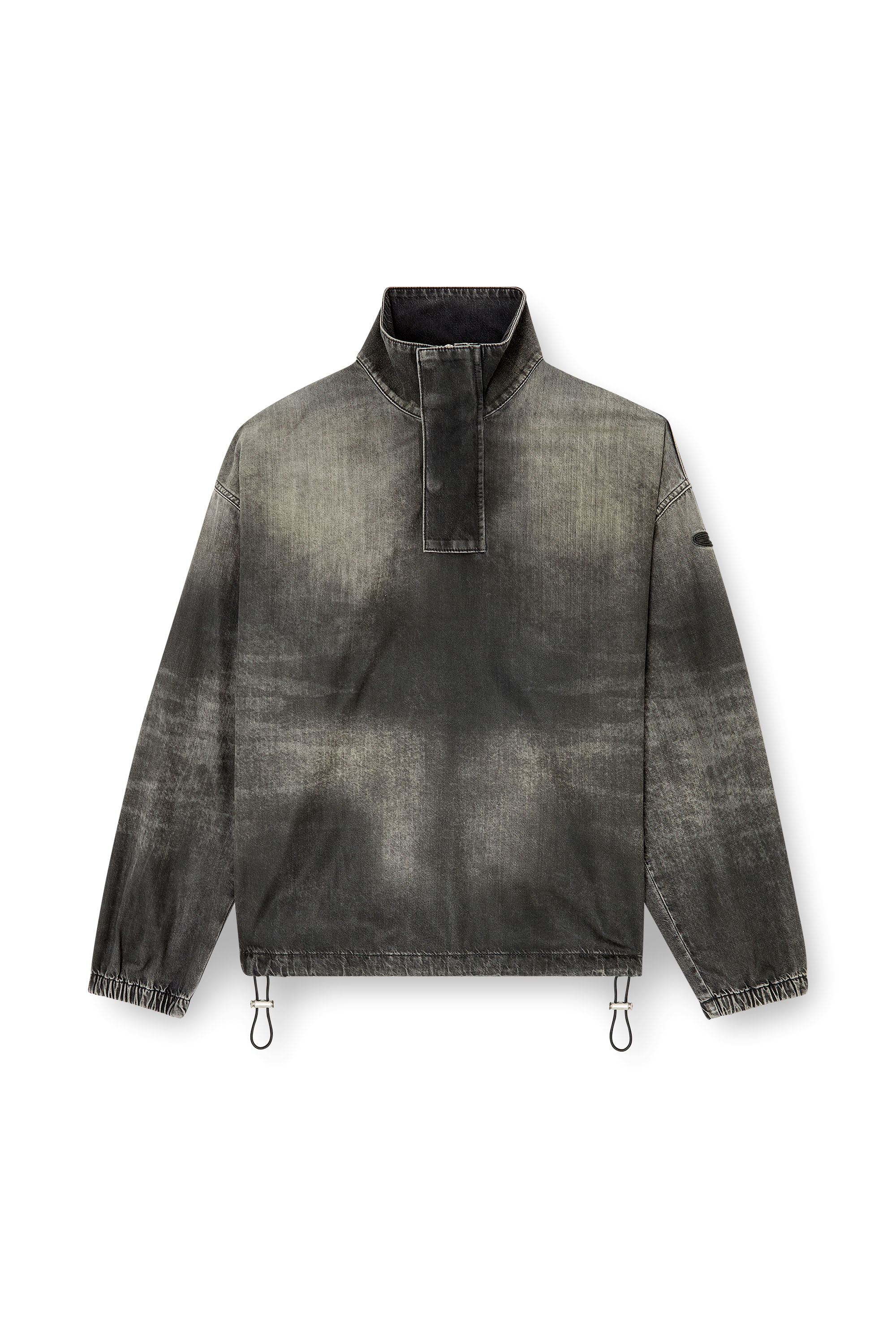 Diesel - D-FLOW-S3, Unisex's Denim top with mock neck in Black - 4