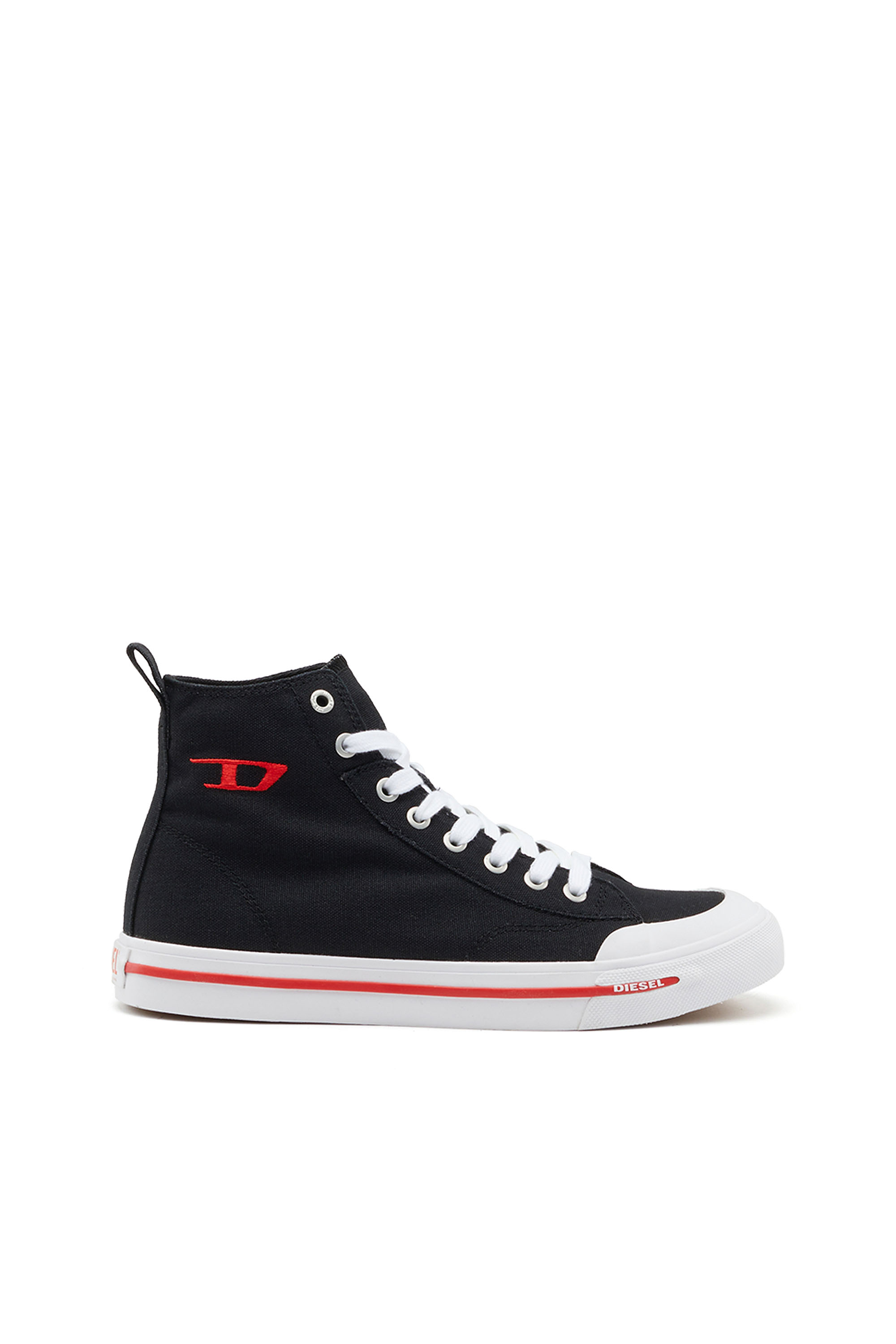 Diesel Sneaker Alte In Tela Con Patch Ovale In Black