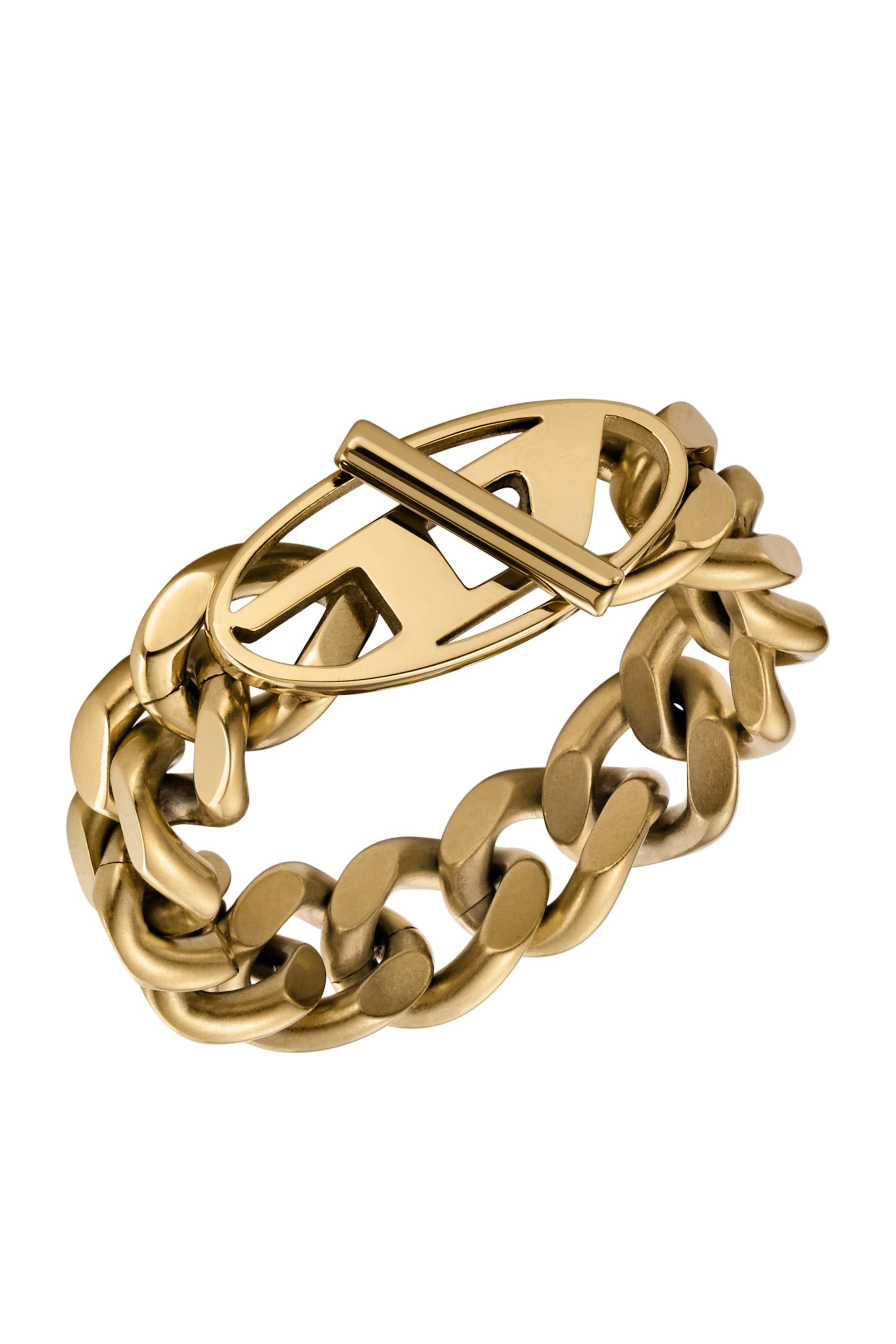 Diesel Gold-tone Stainless Steel Soft Chain Ring In Oro