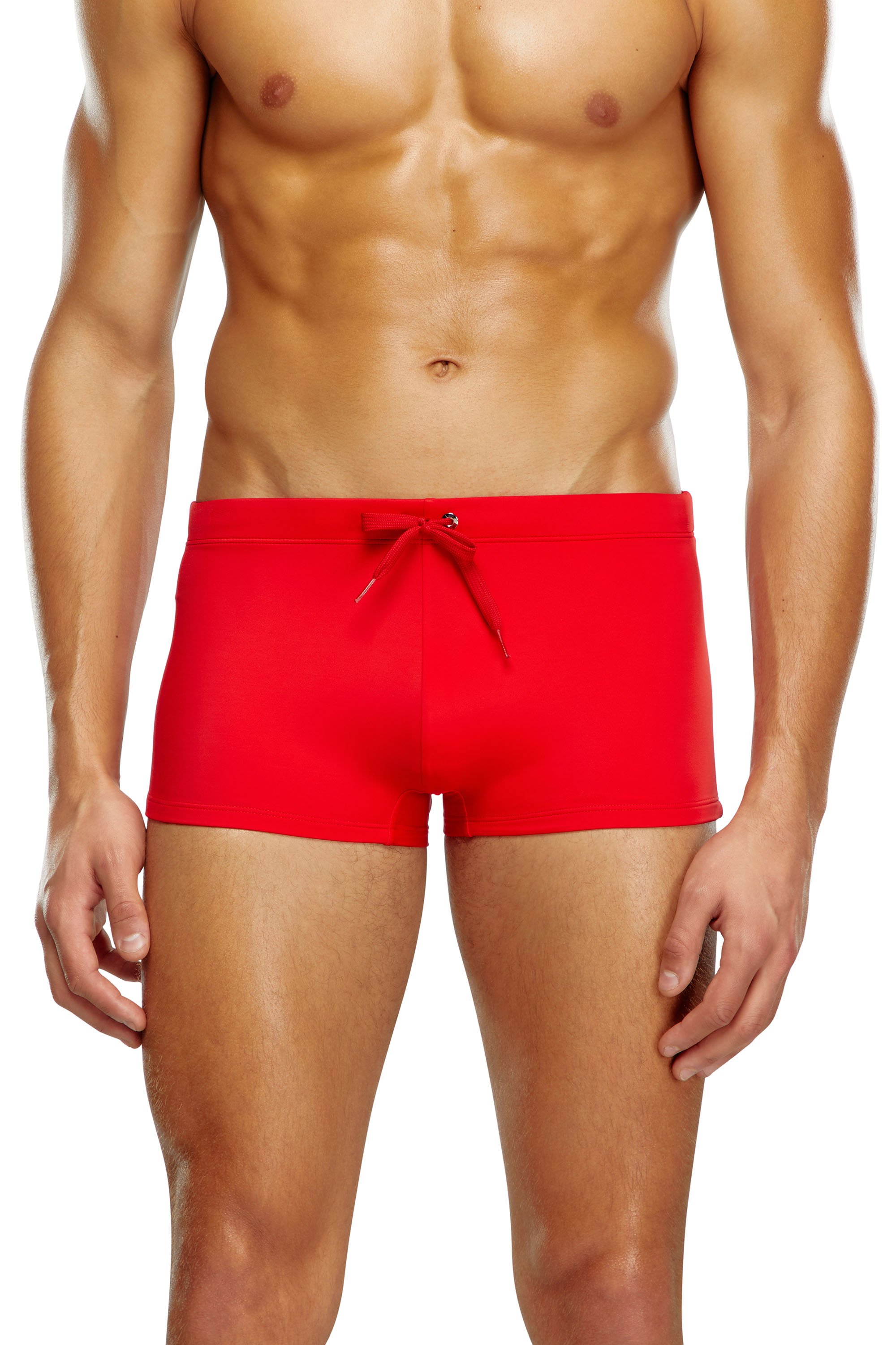 Diesel - Swim boxer briefs with back logo print - Swim trunks - Man - Red