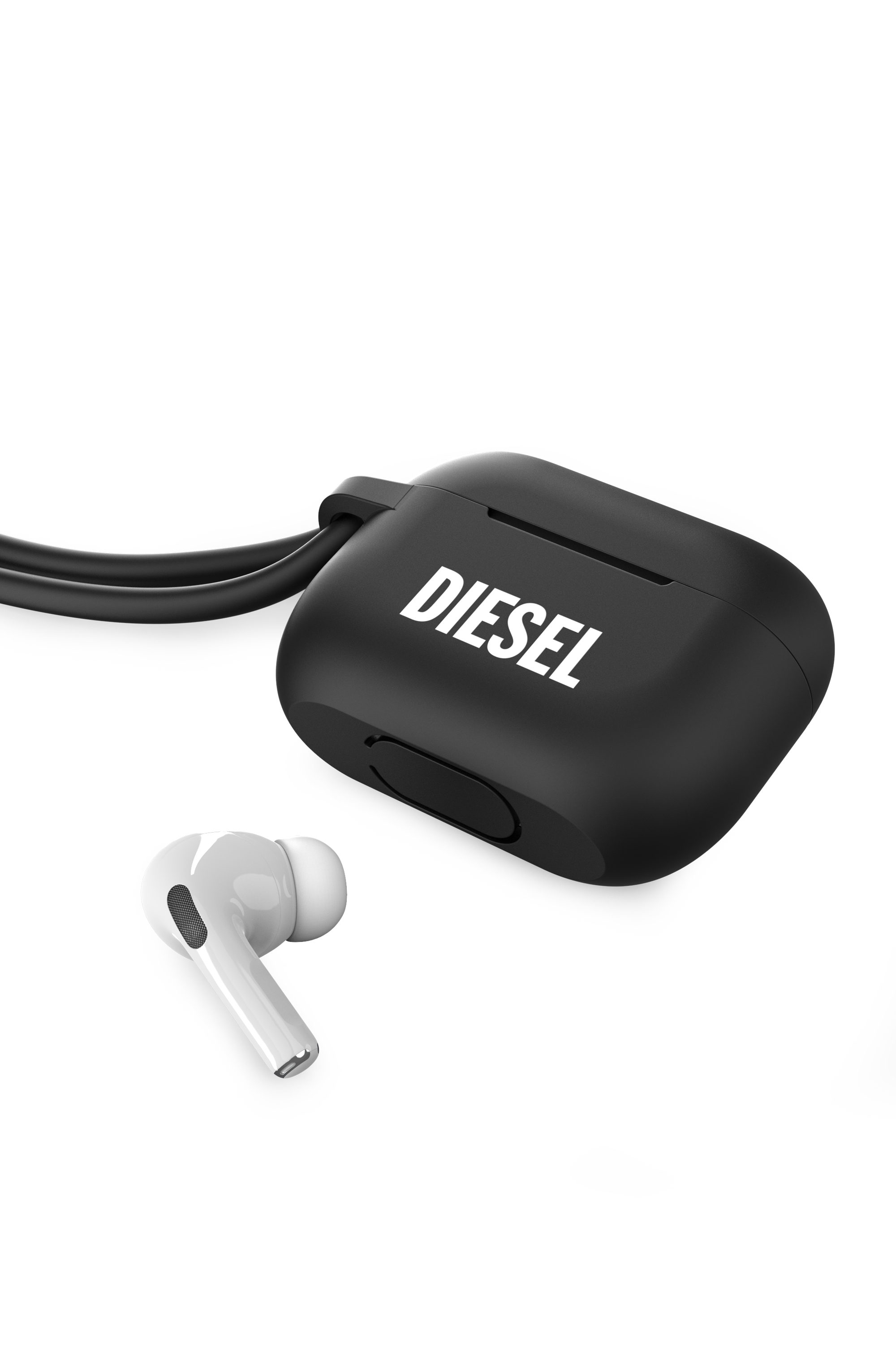 Diesel - 49863 AIRPOD CASE AIRPODS CASE, Unisex's Airpod case with lanyard for AirPods pro in Black - 4