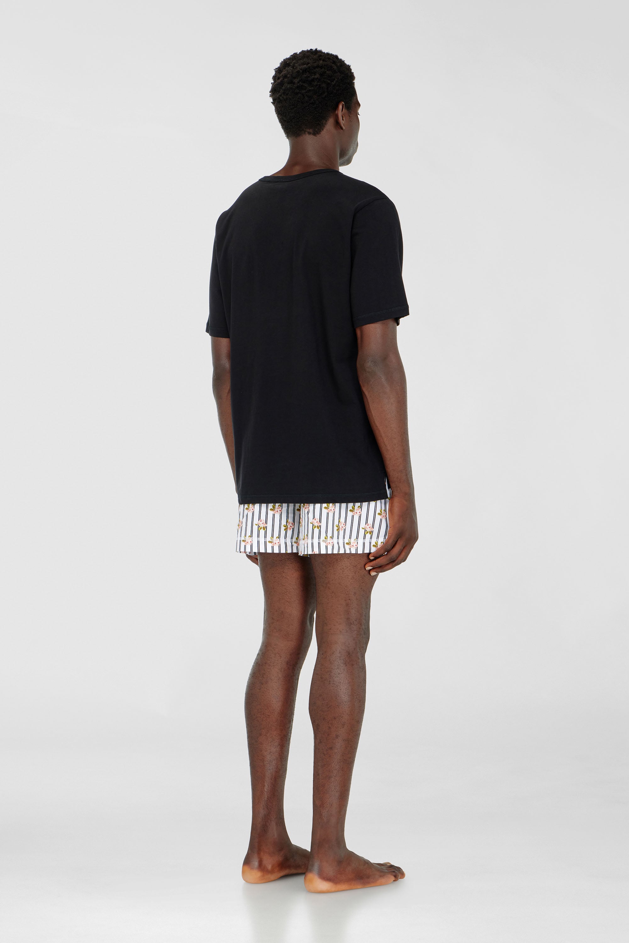 Diesel - Cotton pajama set with printed shorts - Pajamas - Man - Multicolor