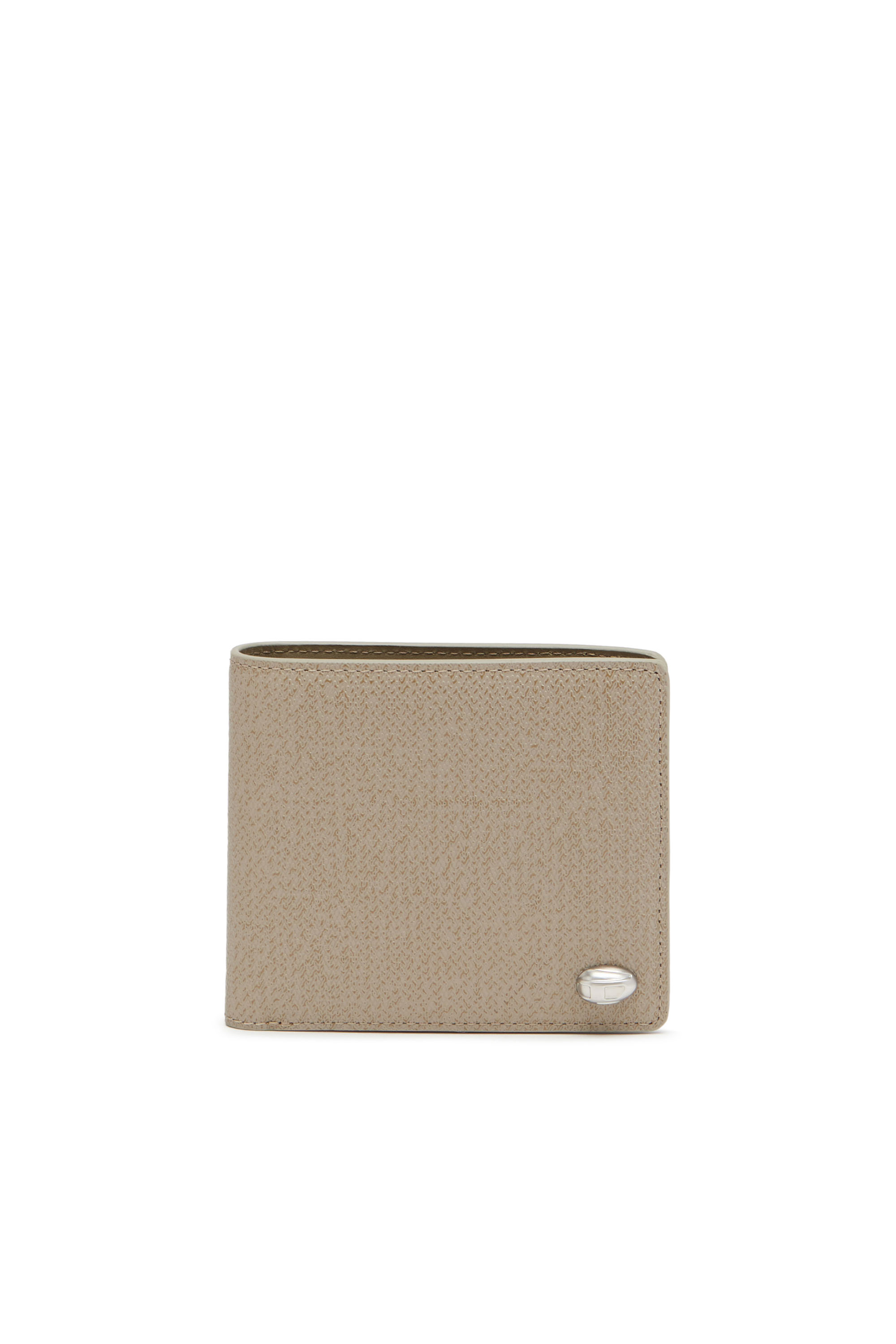 Diesel - Bi-fold wallet in textured leather - Small Wallets - Man - Brown