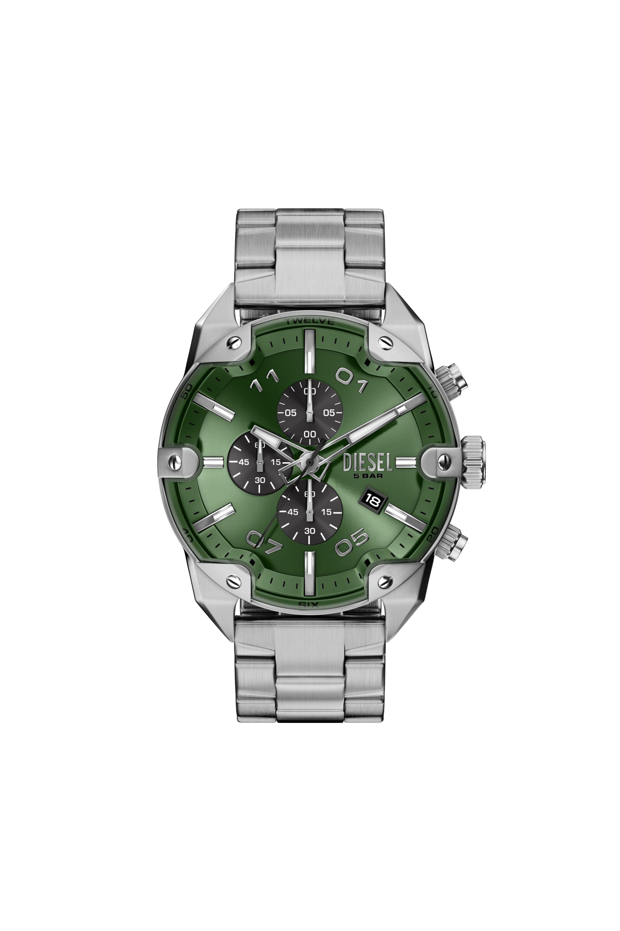 Diesel - Spiked stainless steel watch - Timeframes - Man - Silver