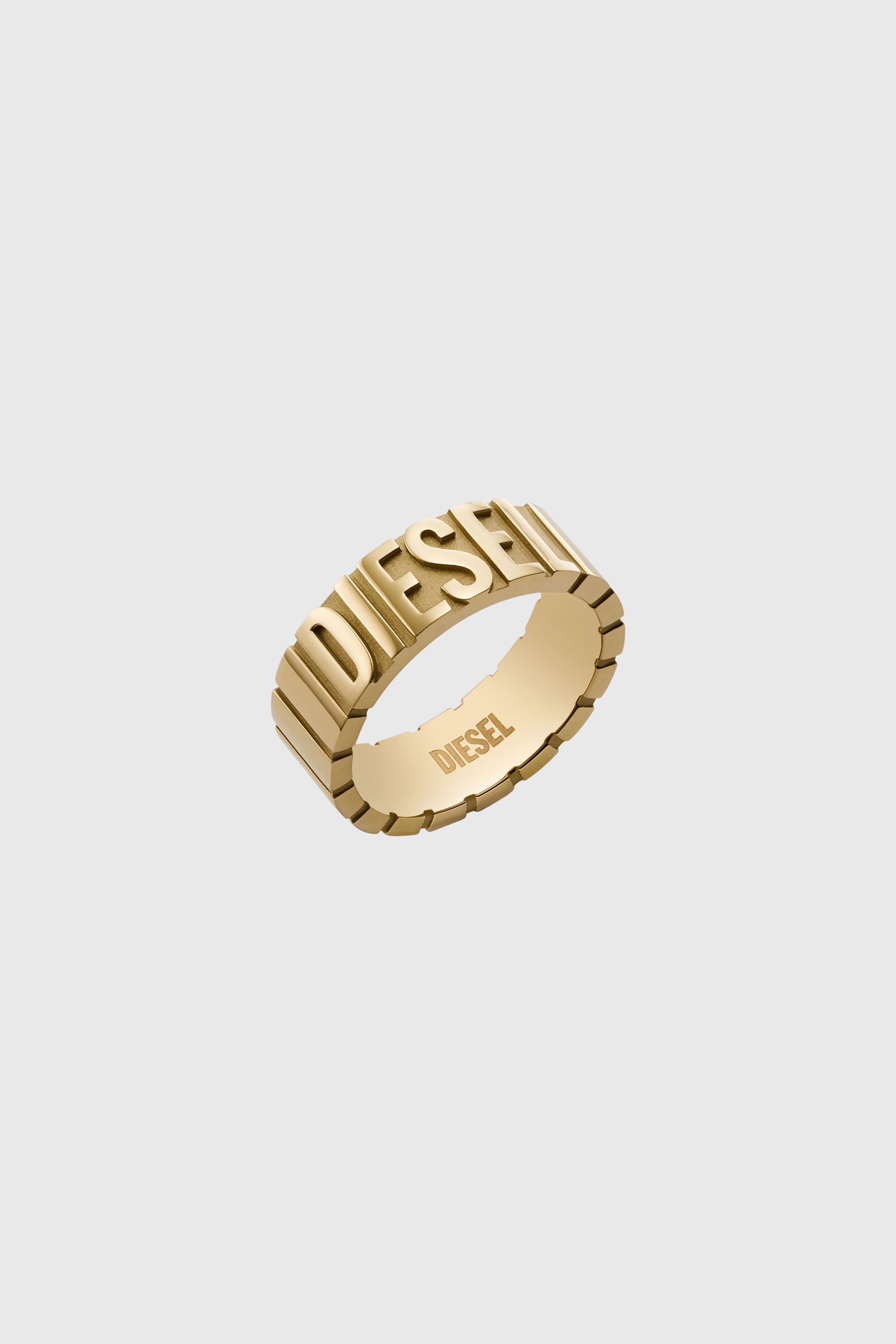 Diesel - Gold-tone stainless steel ring - Rings - Unisex - Gold
