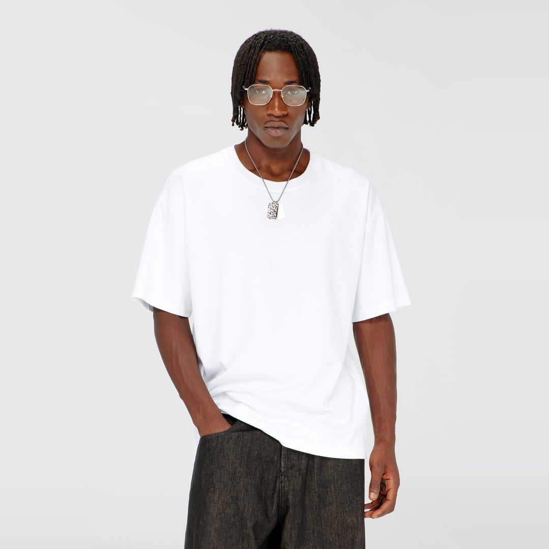 Diesel - Cotton-interlock T-shirt with logo embroidery - T-Shirts - Man - White