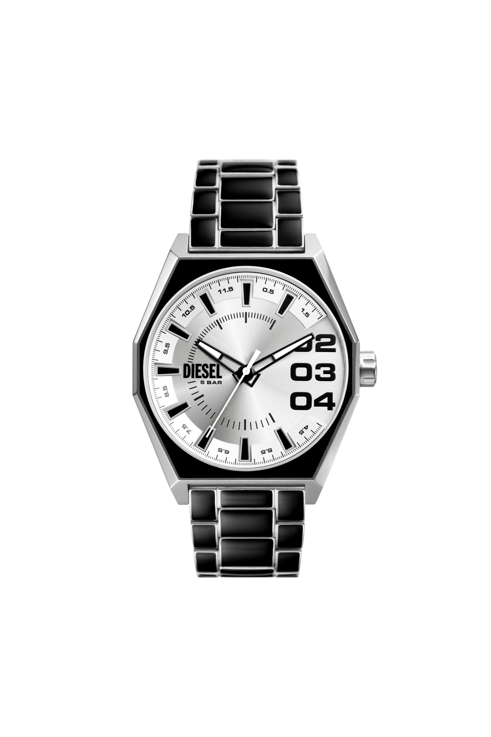 Diesel - Scraper black enamel and stainless steel watch - Timeframes - Man - Black