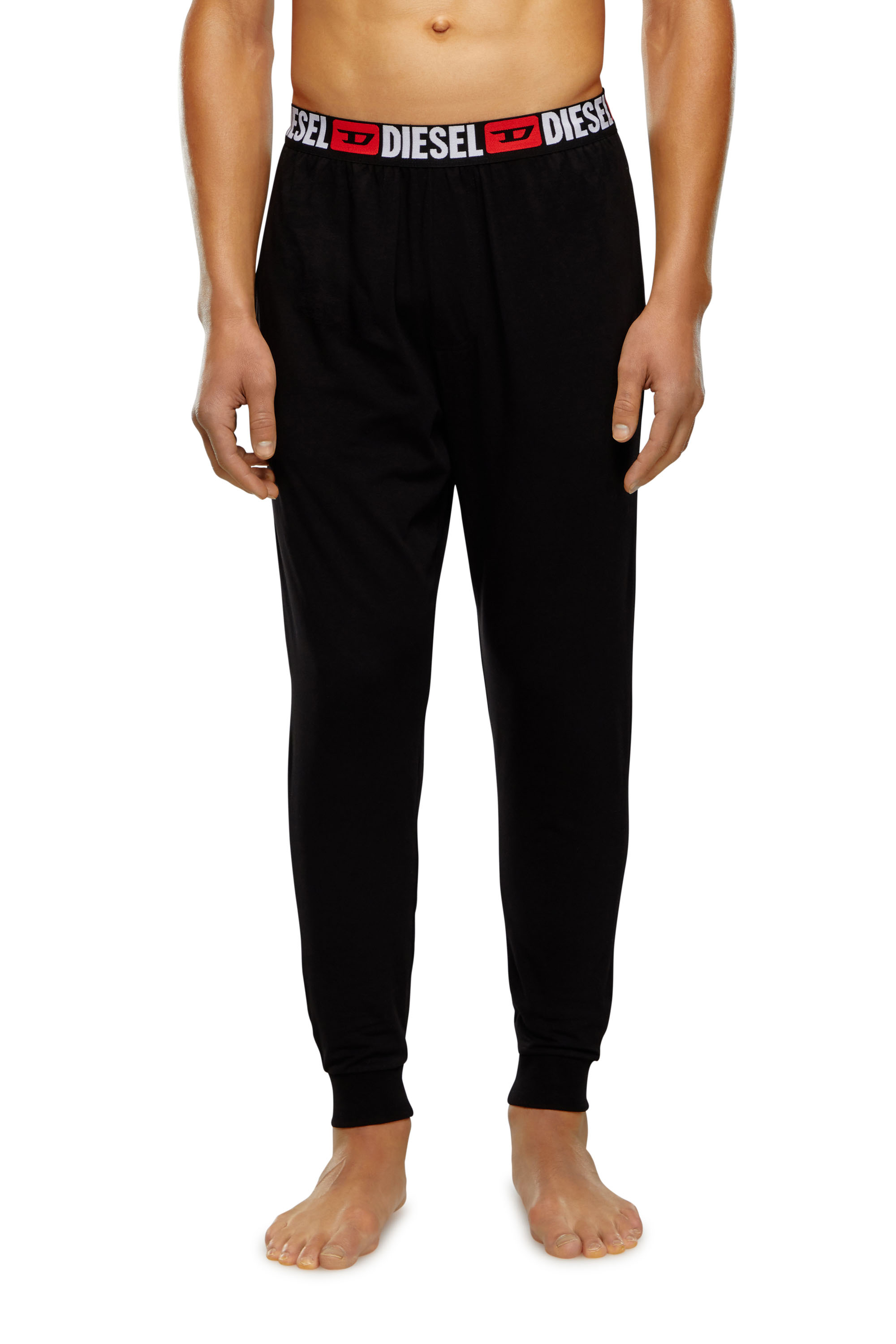 Diesel - Pantalón de chándal con logo en la cintura - Pantalones - Hombre - Negro