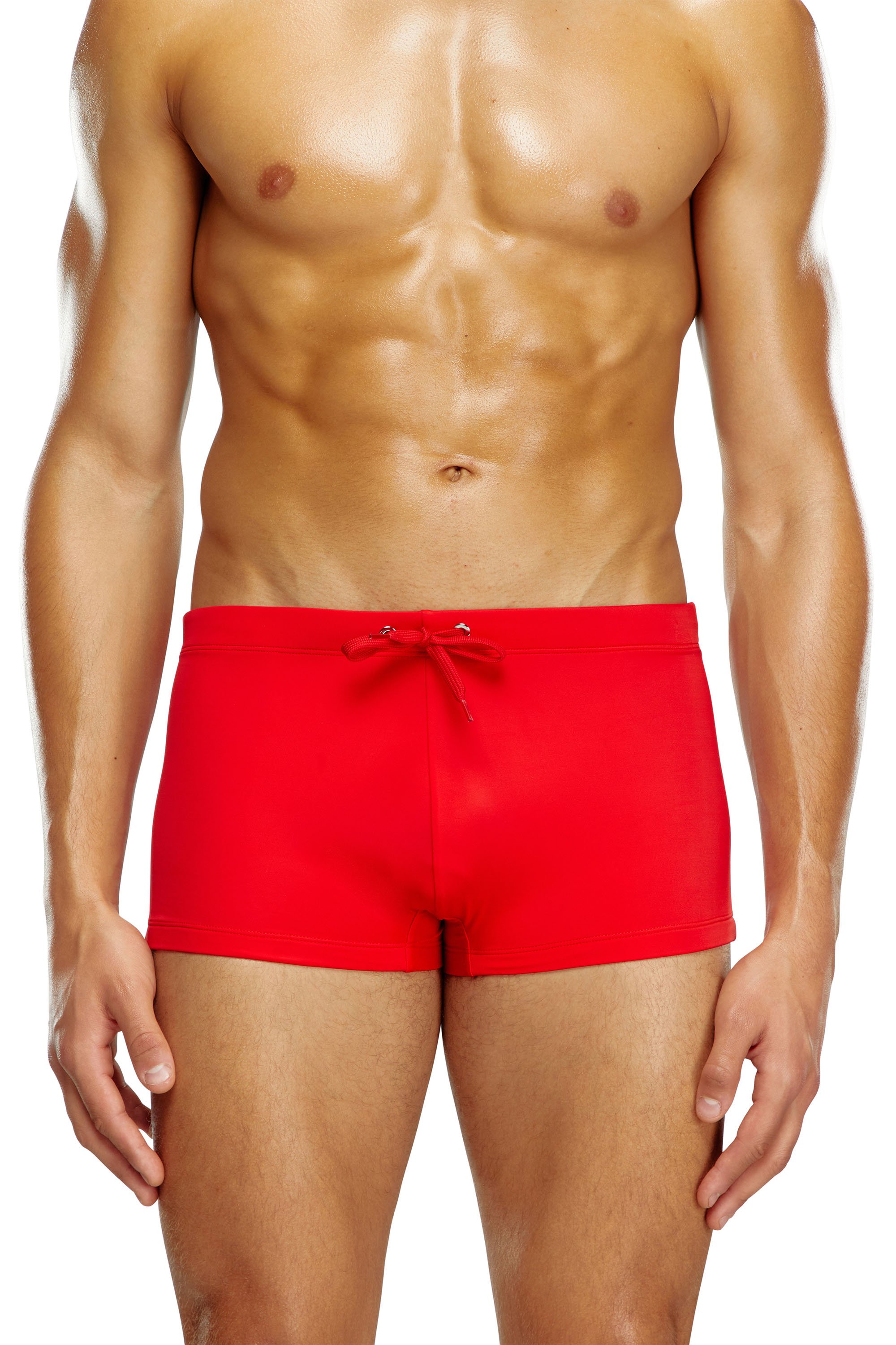 Diesel - Swim boxer briefs with rear logo print - Swim trunks - Man - Red