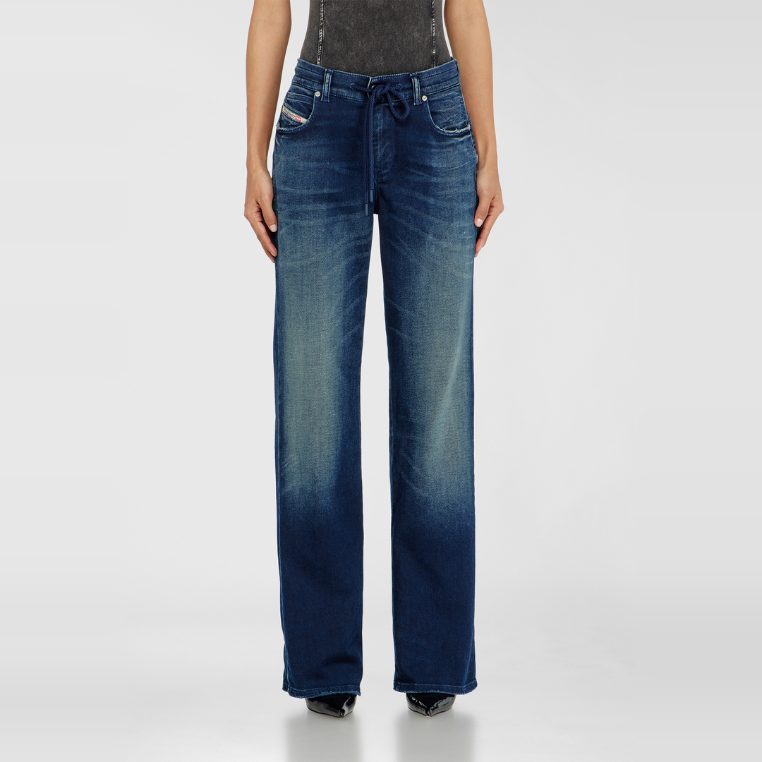 Diesel Women's Blue Regular Regular Waist 2071 D-Meel Joggjeans, Dark Zip Fly Size 31 - Image 1