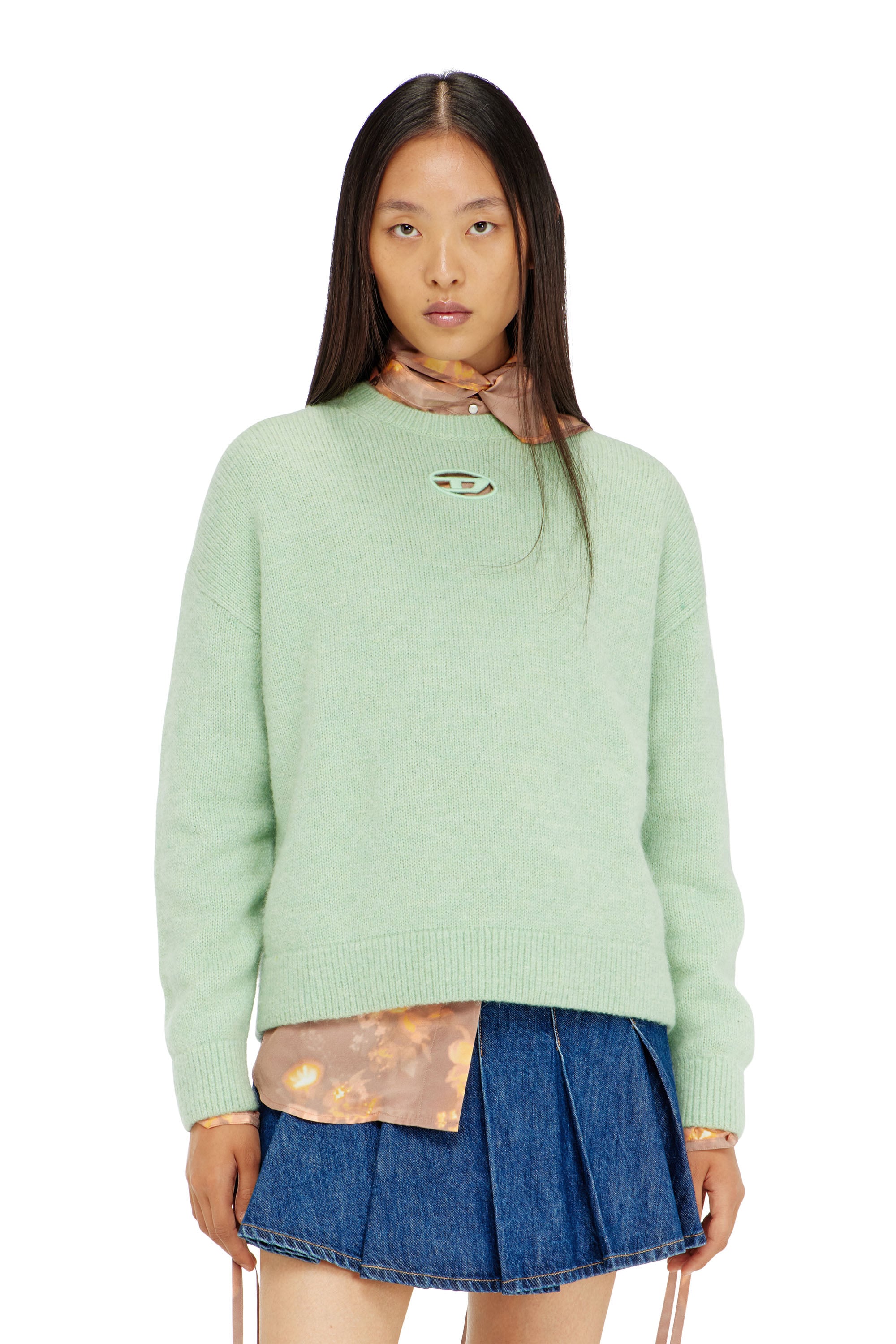 Diesel - Jumper in wool and alpaca blend - Knitwear - Woman - Green