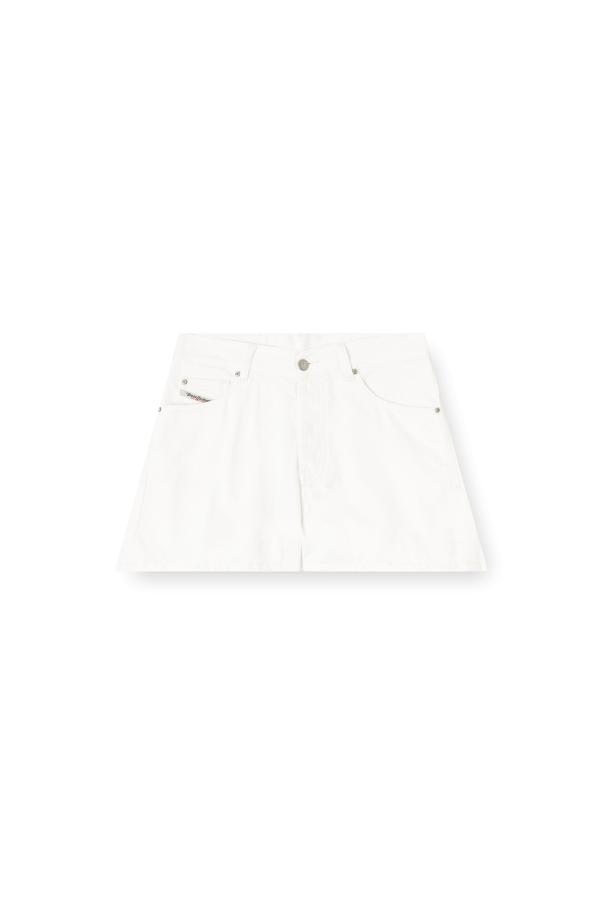 Diesel - DE-HELIOS, Woman's Shorts in clean coloured denim in White - 4