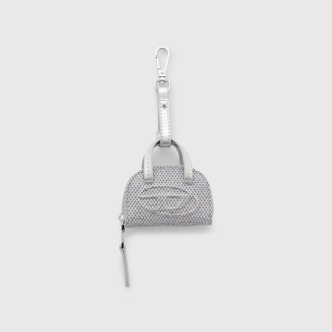 Diesel - 1DR Dome - Charm in Lurex fabric - Charms and Keyrings - Woman - Silver