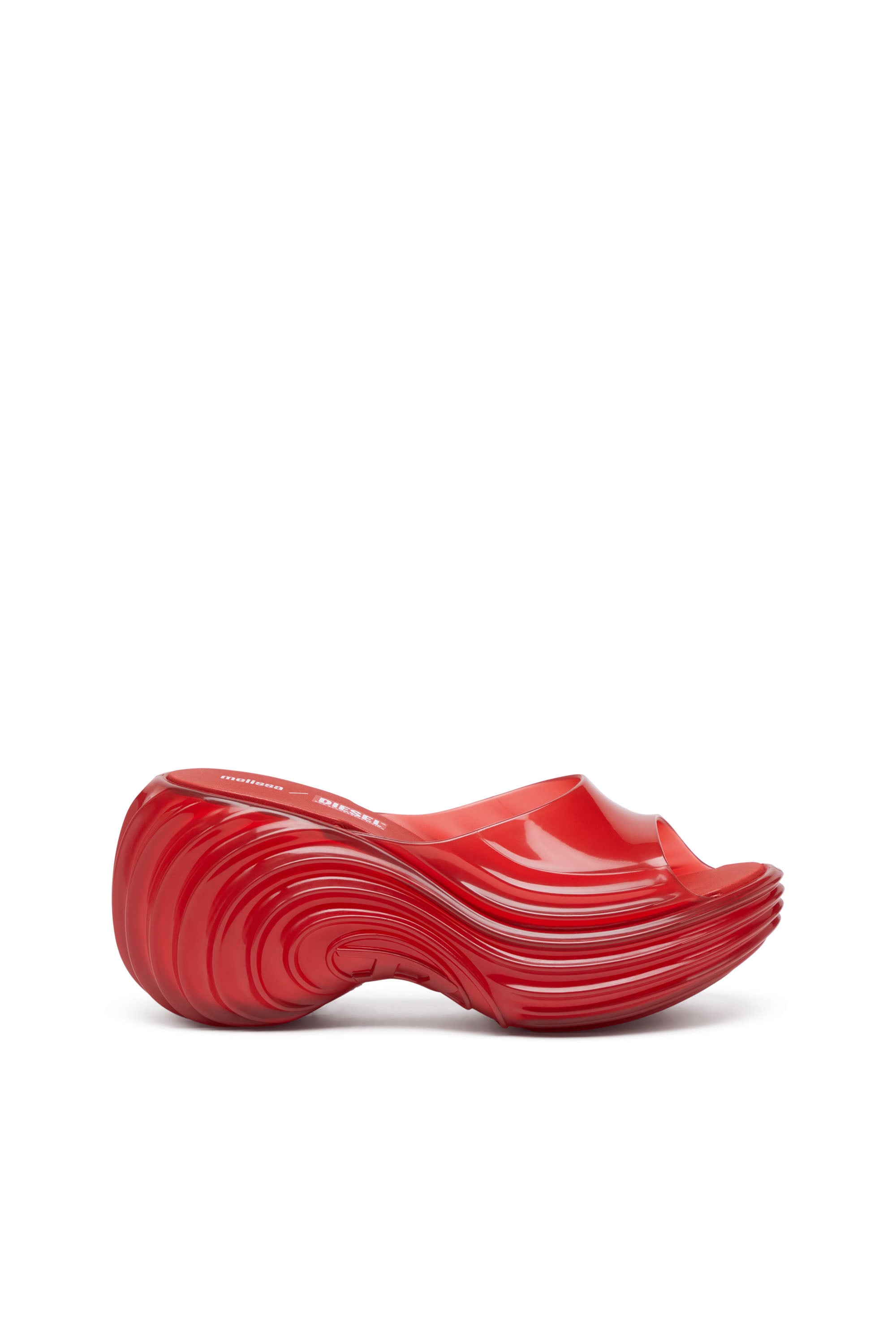 Diesel - Platform mule in Melflex - Sandals - Woman - Red
