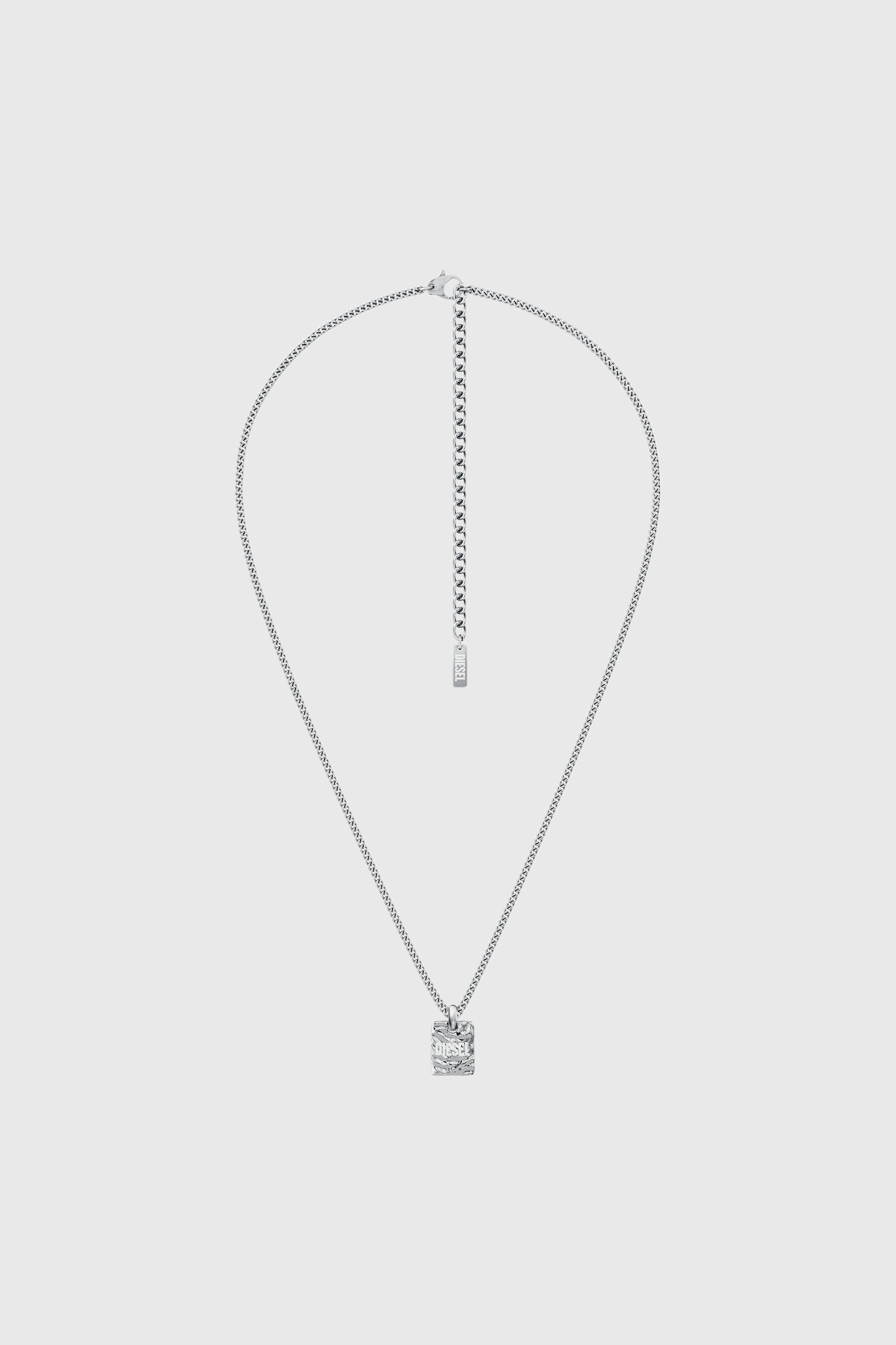Diesel - Stainless Steel Pendant Necklace - Necklaces - Unisex - Silver