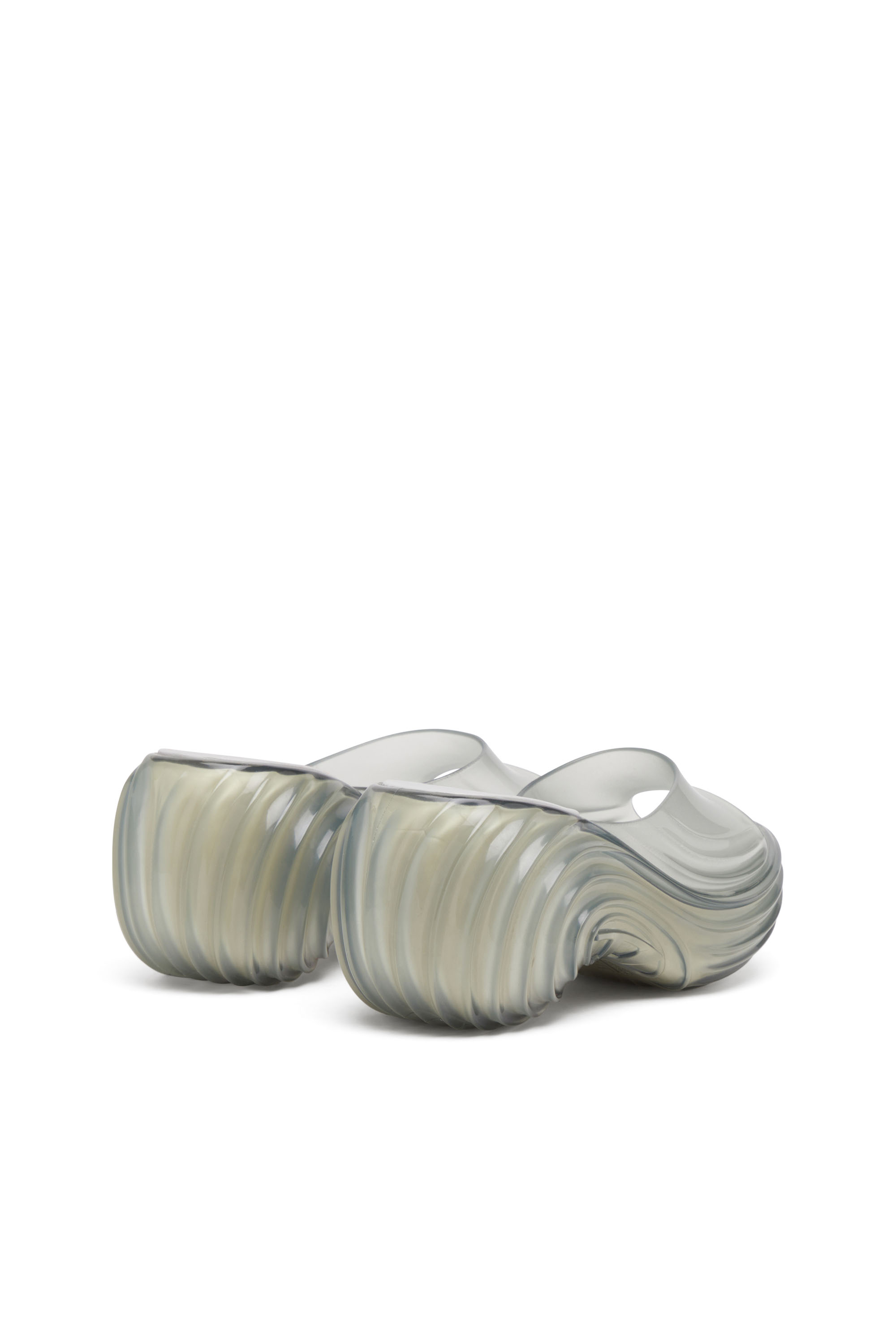 Diesel - MELISSA QUANTUM PLATFORM, Woman's Platform mule in Melflex&reg; in Light Grey - 4