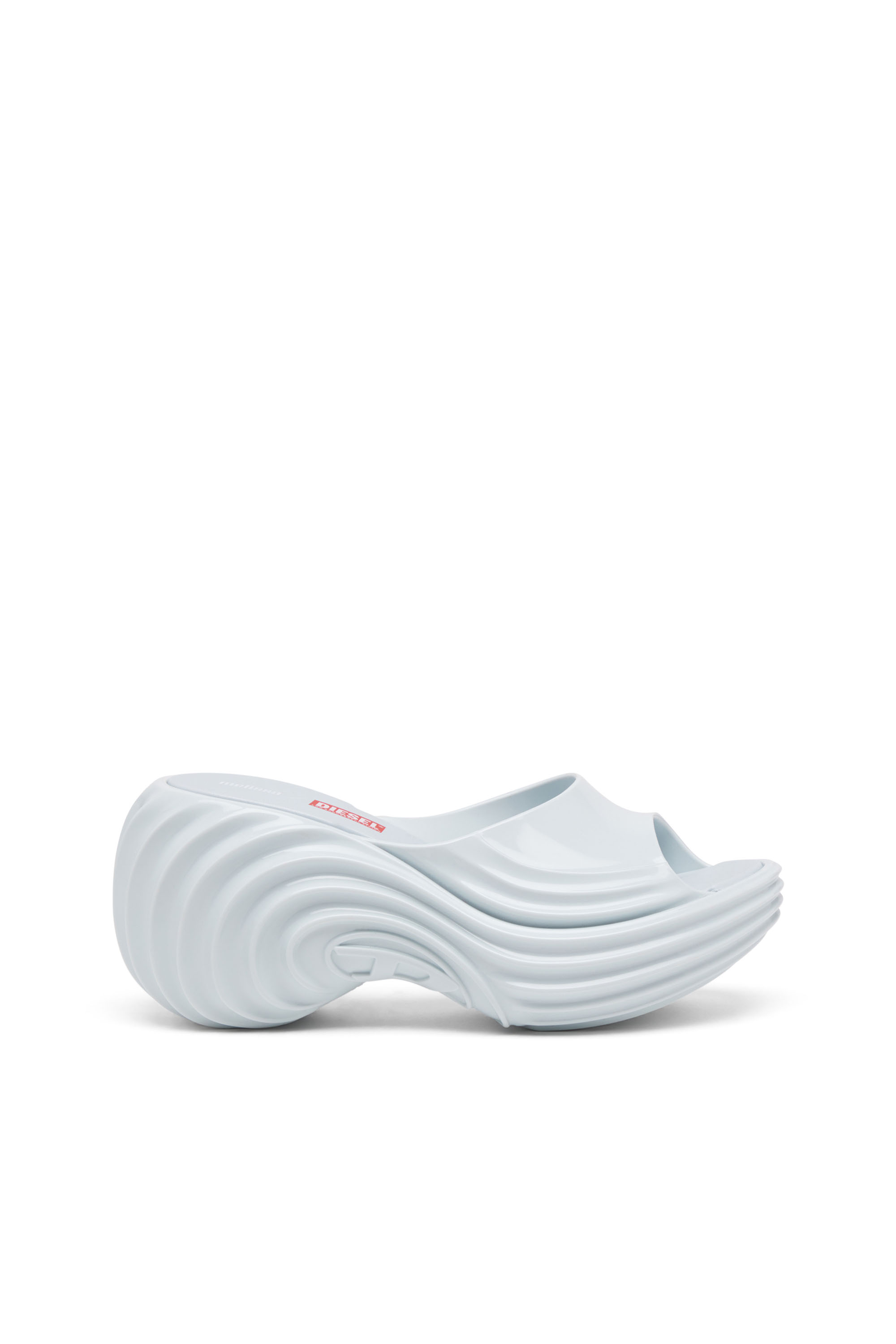 Diesel - MELISSA QUANTUM PLATFORM, Woman's Platform mule in Melflex&reg; in Light Blue - 1