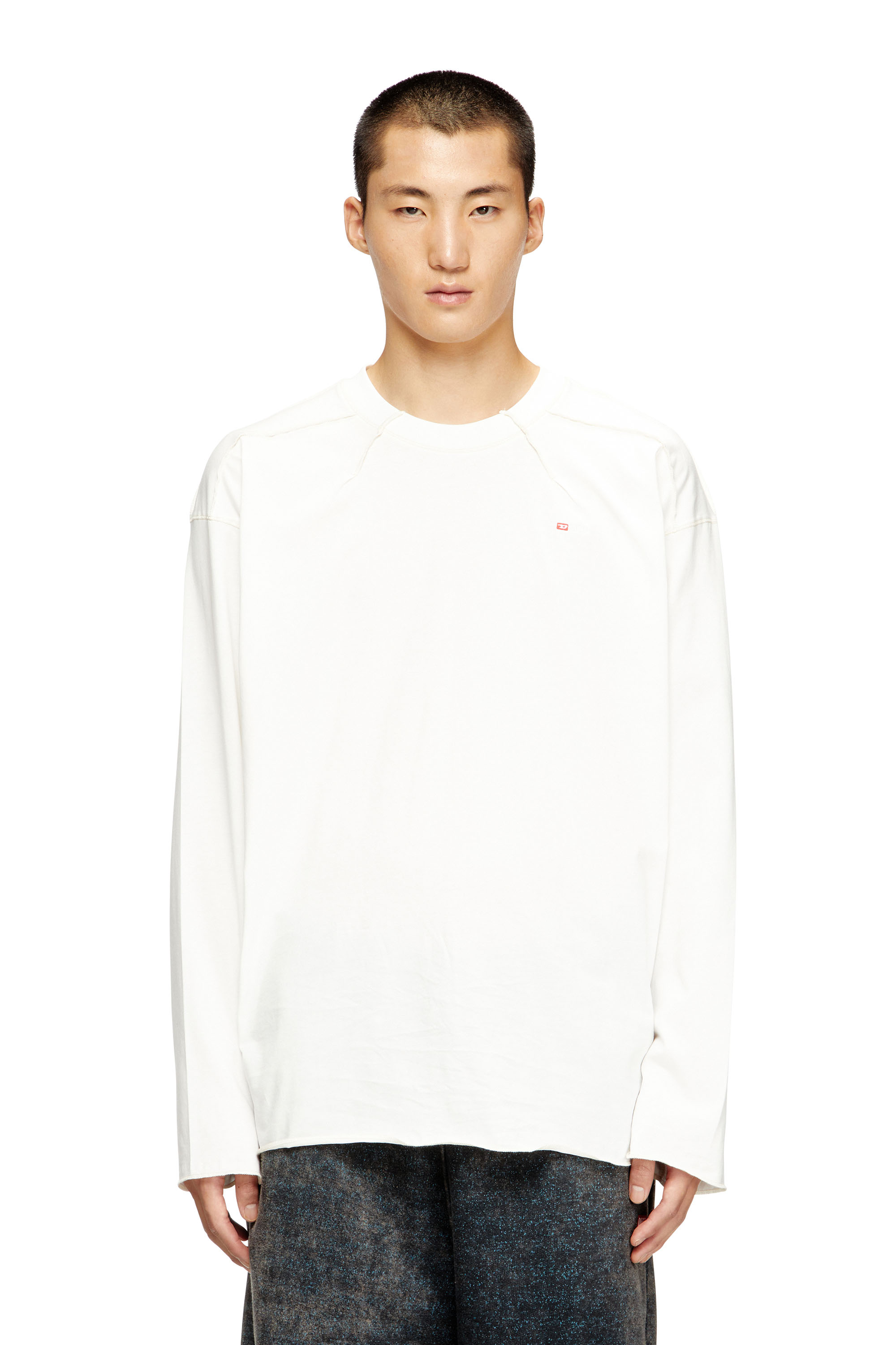 Diesel Men's White - Cotton T-Shirt - T-Shirts - Man Extra Large