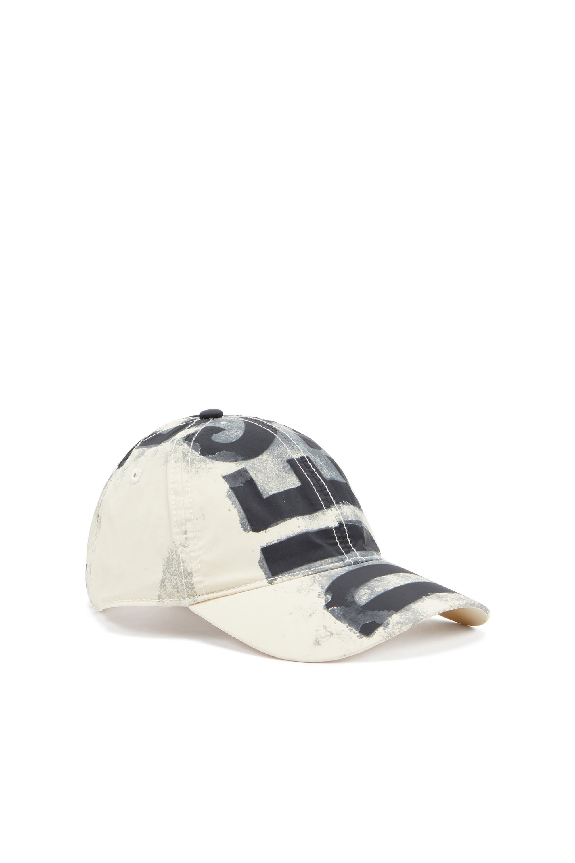 Diesel - Nylon baseball cap with Super Logo - Caps - Man - White