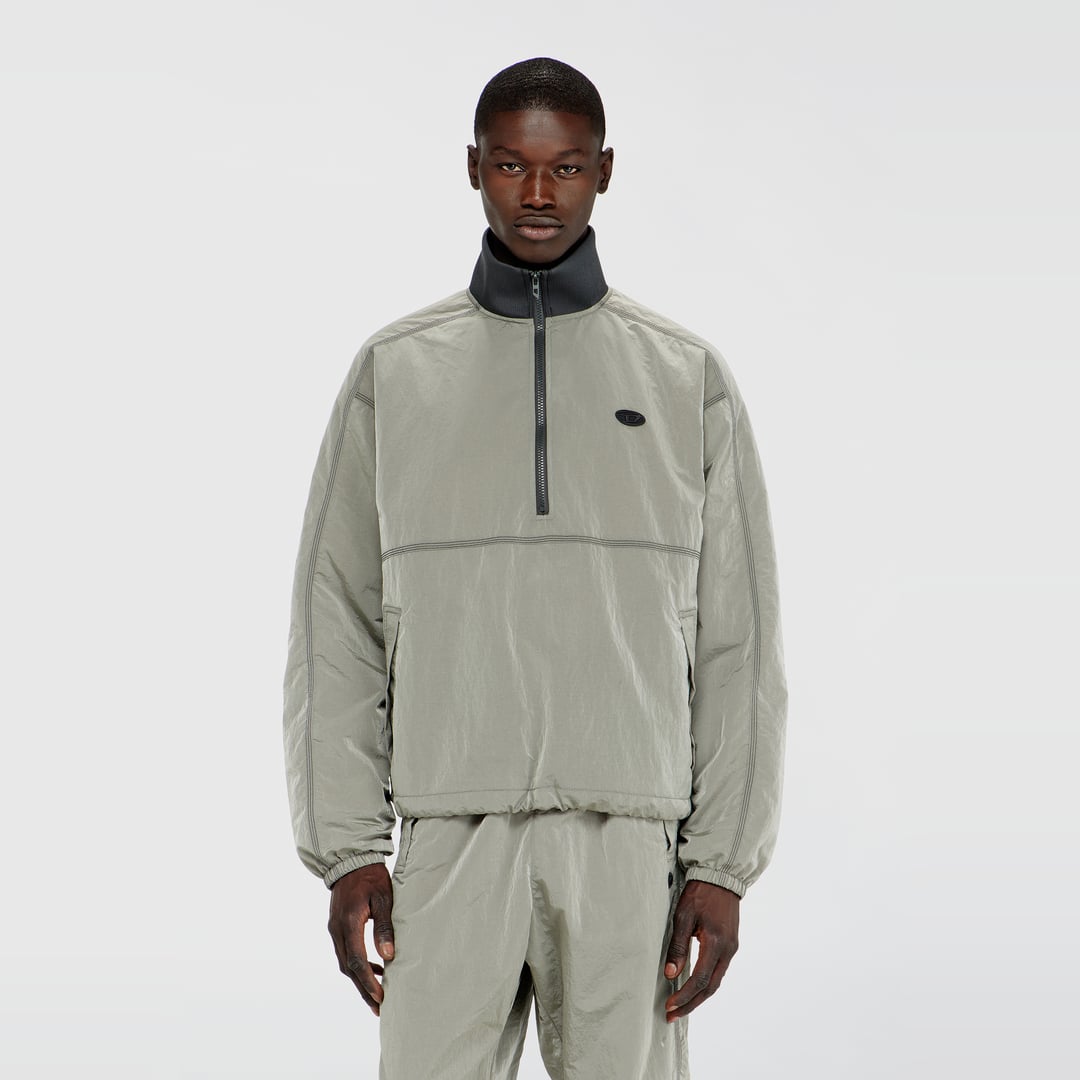 Diesel - Nylon jacket with crinkle effect - Jackets - Man - Grey