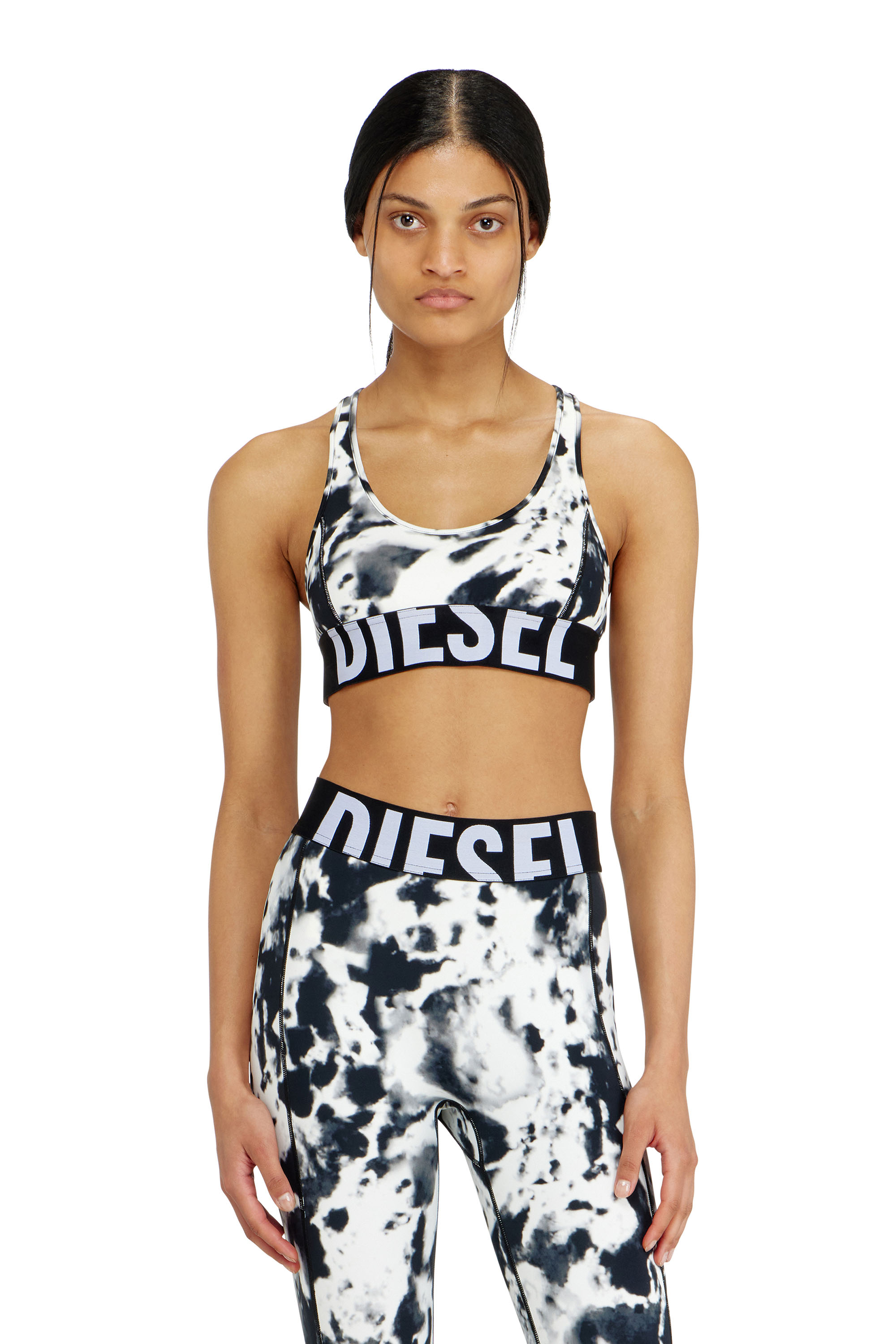 Diesel Soutien-Gorge De Sport En Microfibre Imprimée Soutiens-Gorge Femme Polychrome Extra Petit
