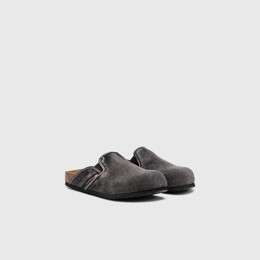 Diesel - D-Woodstock-Denim mules - Moccasins and Mules - Man - Black
