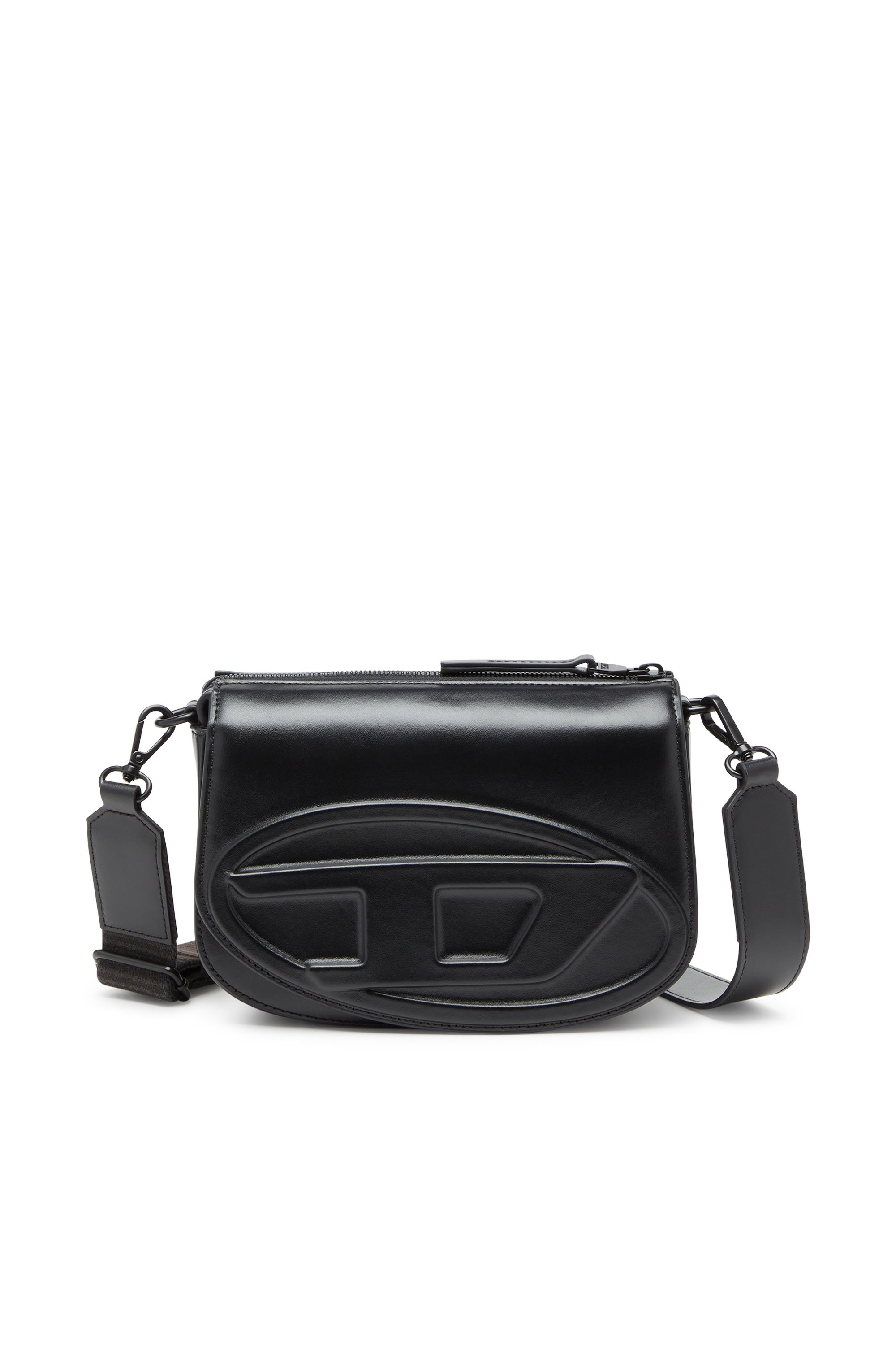 Diesel Unisex Čierna - 1Dr-Camera Bag In Premium Leather - Crossbody Bags Uni