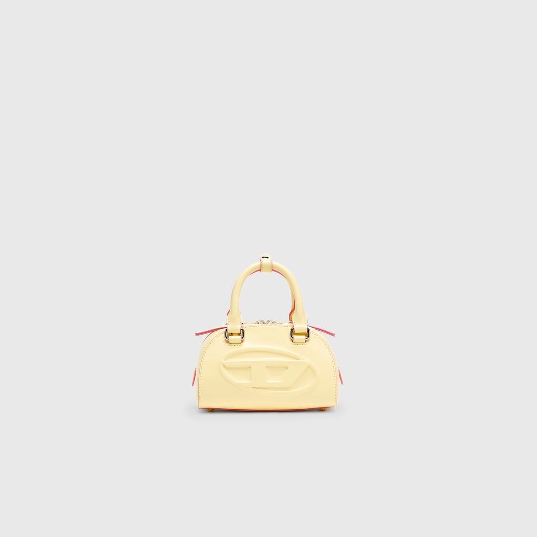 Diesel - 1DR Dome-Leather Small bowling bag - Crossbody Bags - Woman - Yellow