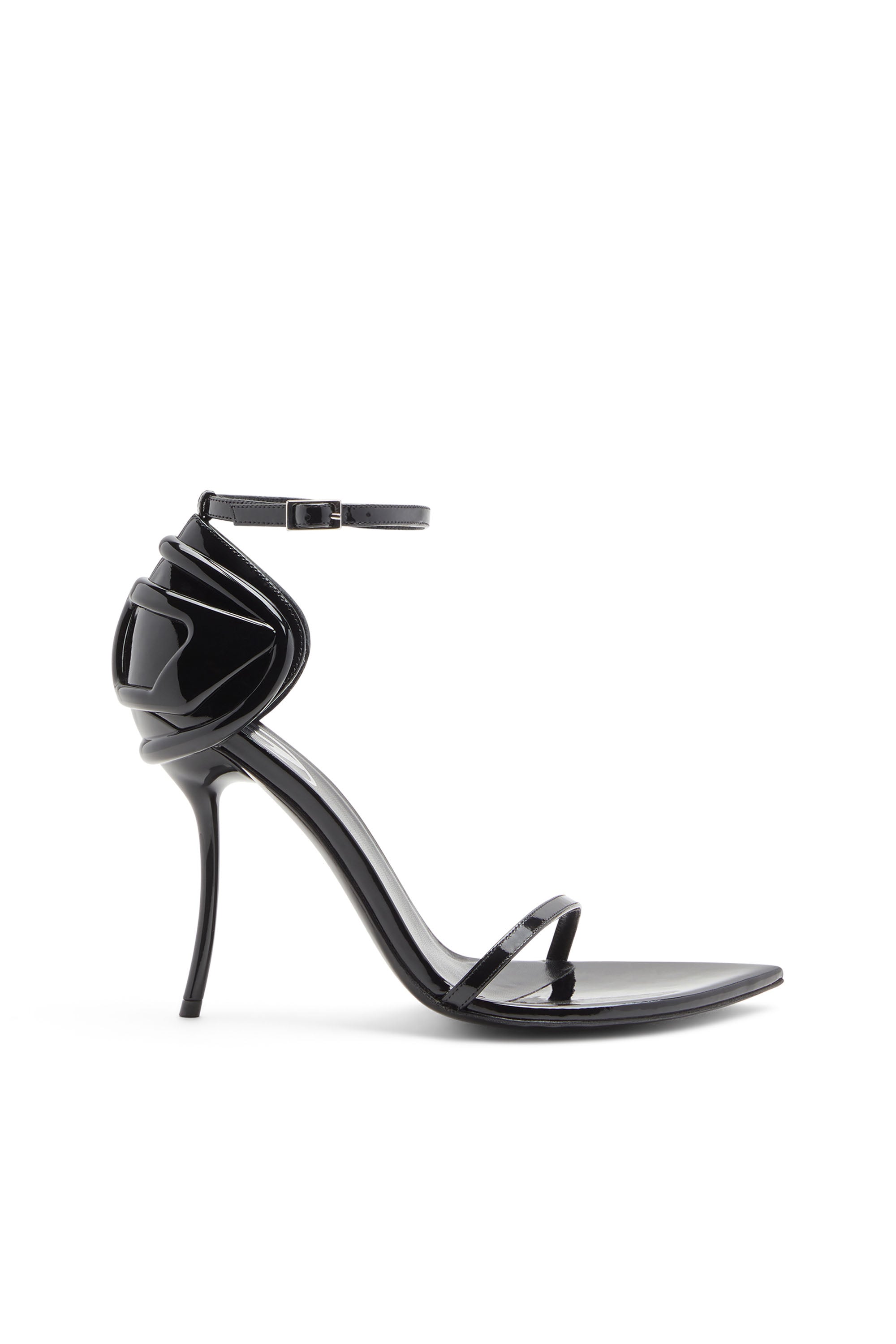 Diesel - D-Ten & Half-Stiletto sandals in patent leather - Sandals - Woman - Black