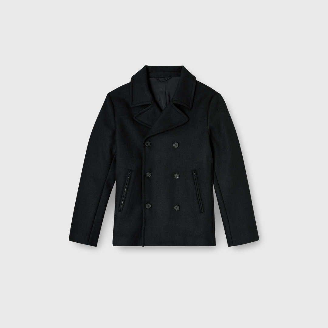 Diesel - Caban en mélange de laine feutrée - Vestes d'hiver - Homme - Noir