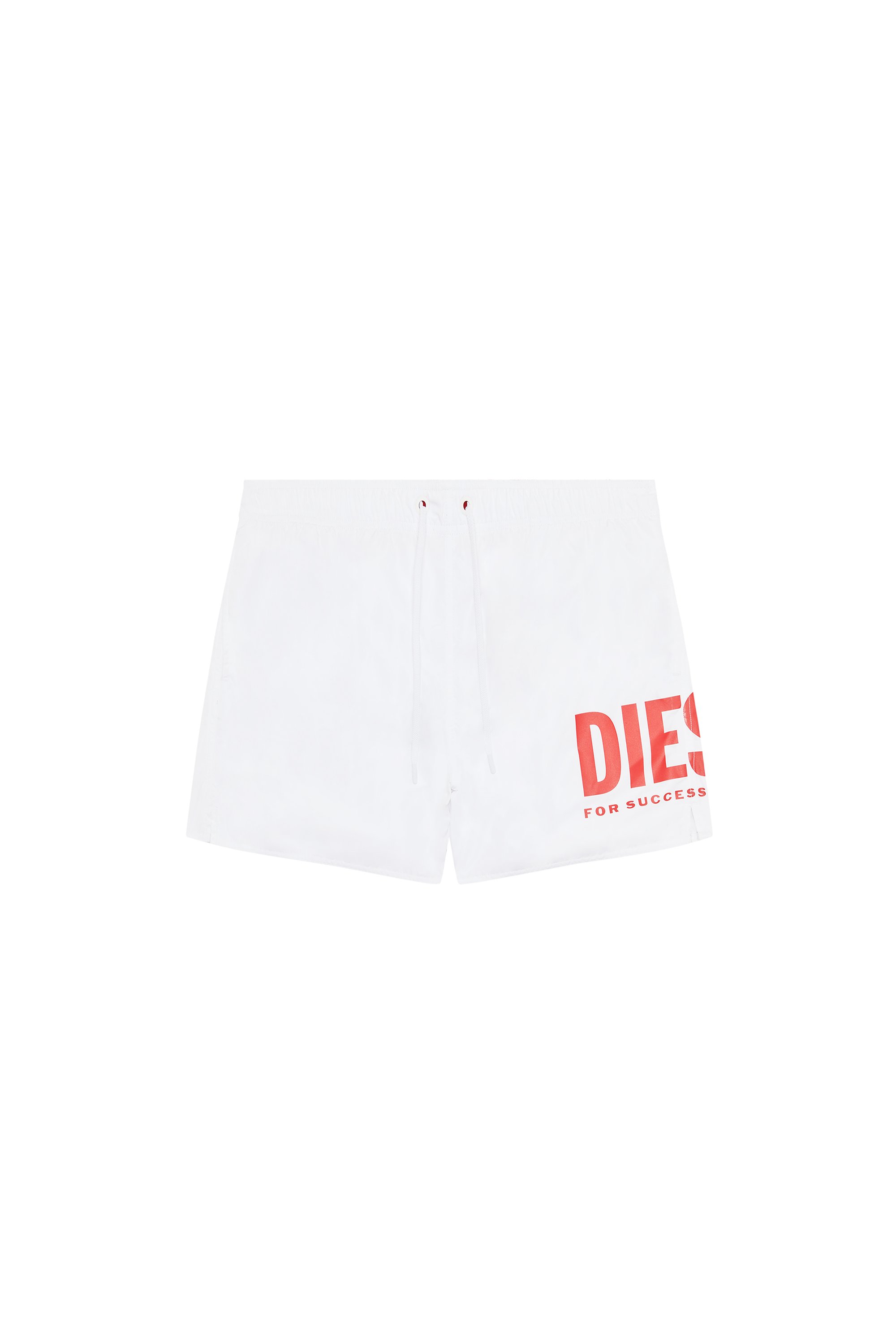 Diesel - Mittellange Bade-Shorts mit Maxi-Logo - Badeshorts - Herren - Weiss