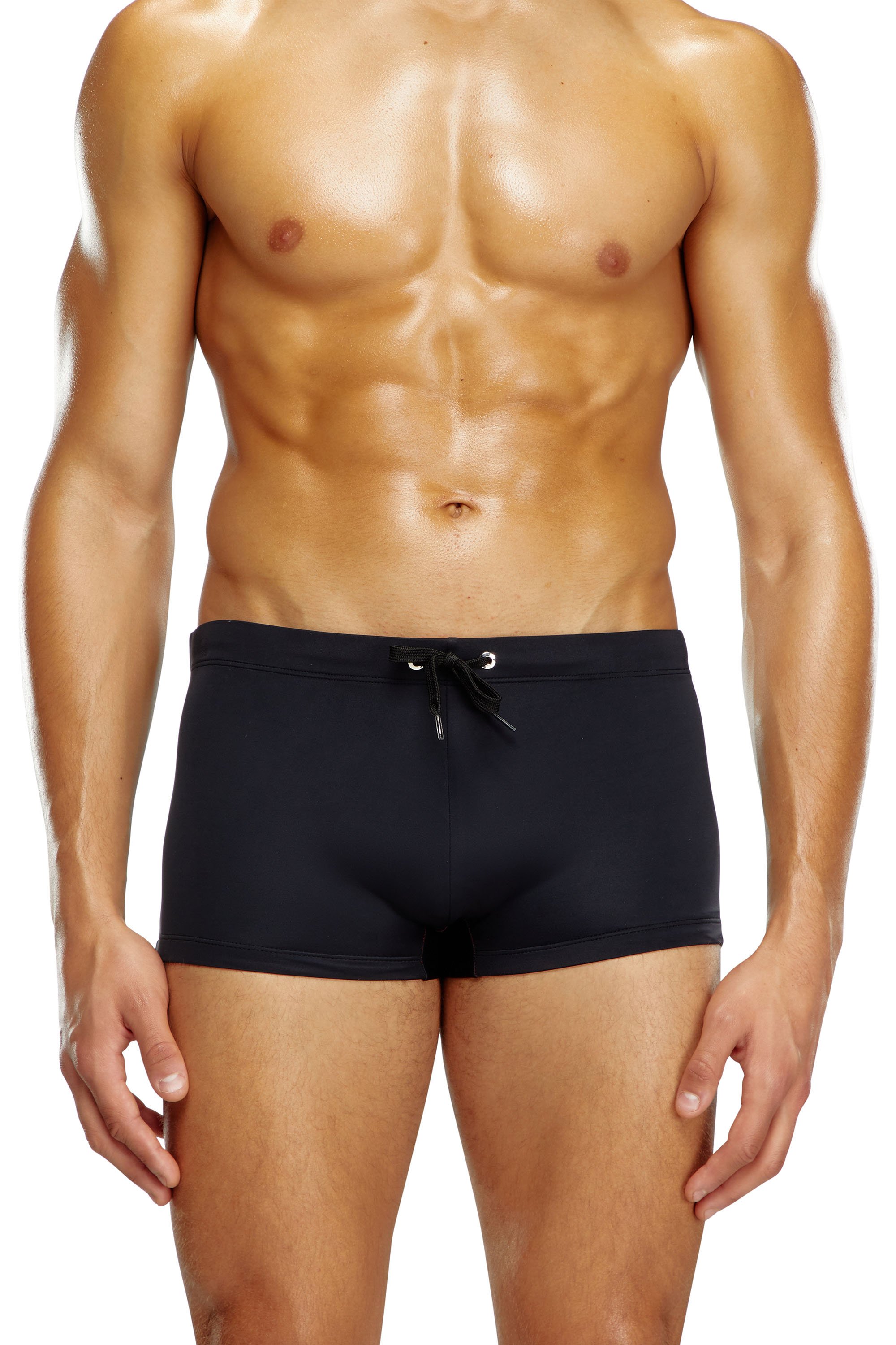 Diesel - Swim boxer briefs with rear logo print - Swim trunks - Man - Black
