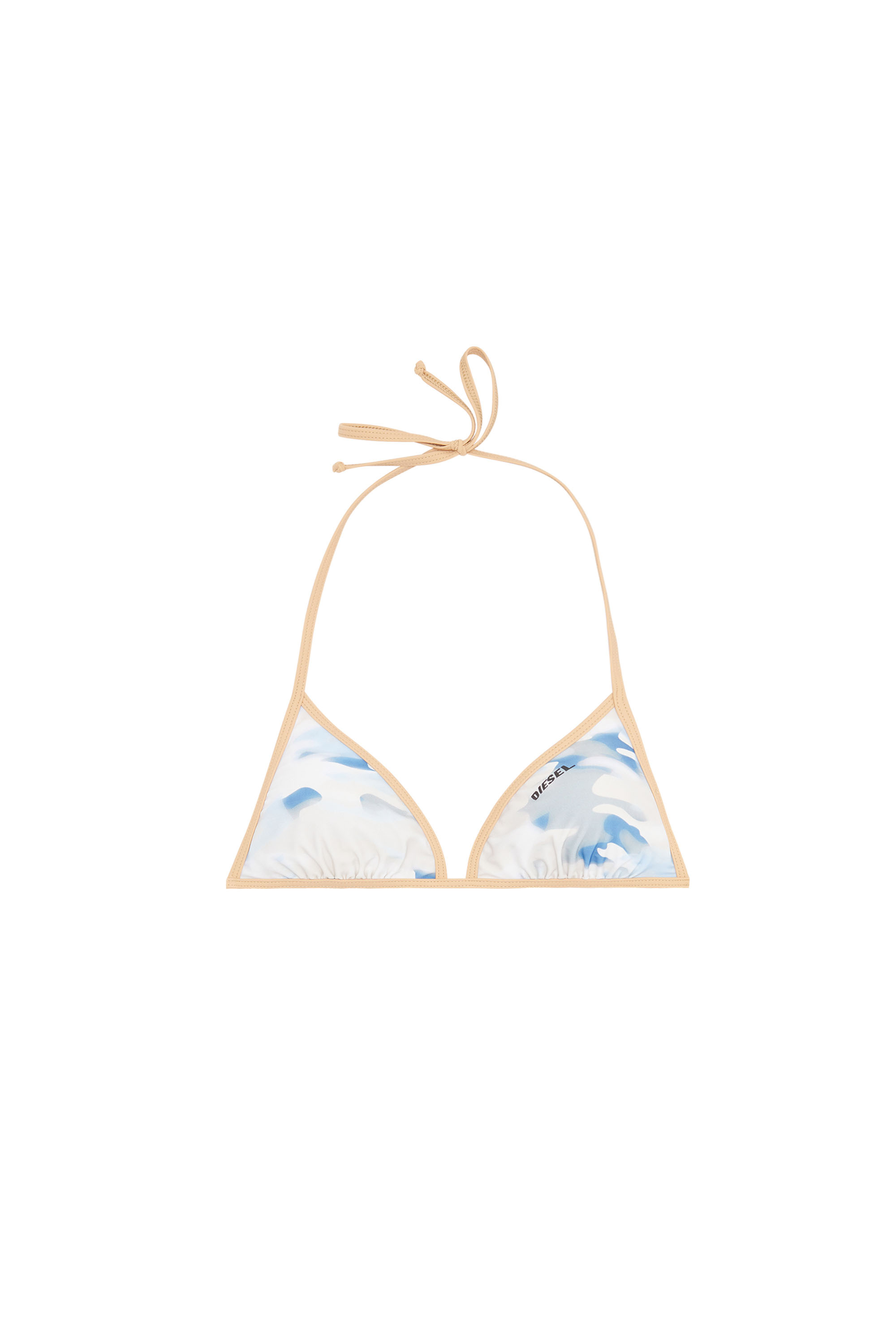 Diesel Top Bikini A Triangolo Con Stampa Camouflage In Multi