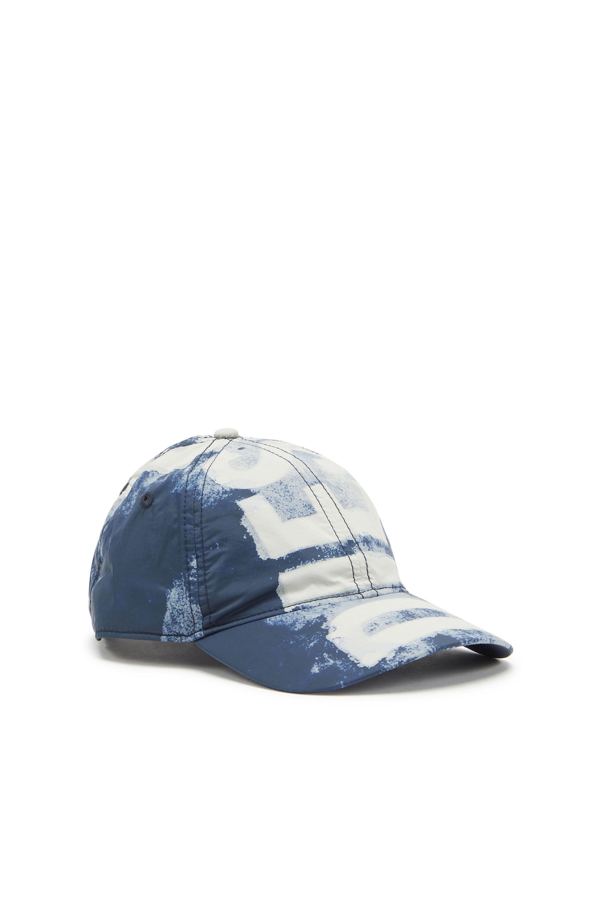 Diesel - Nylon baseball cap with Super Logo - Caps - Man - Blue