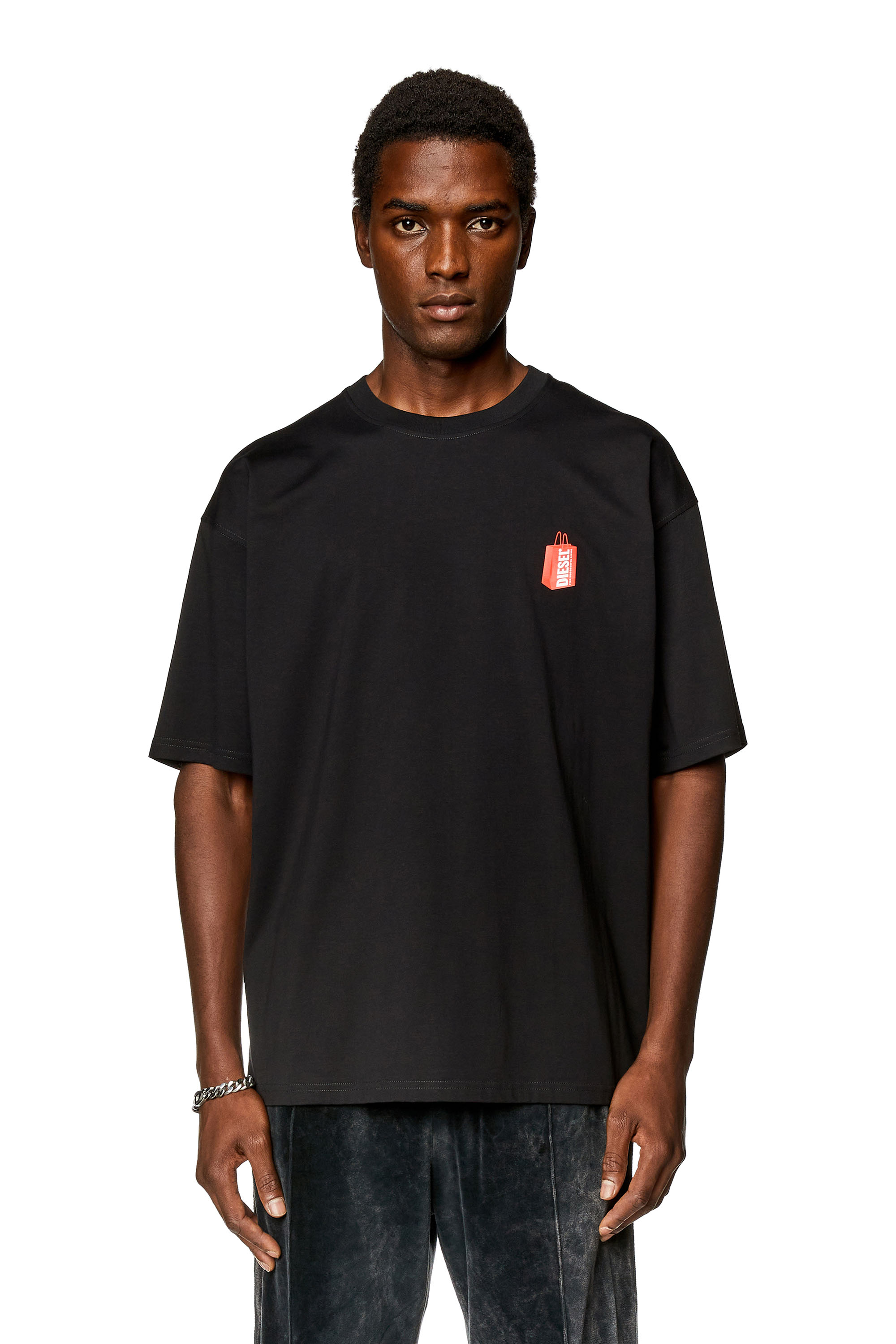 Diesel - T-shirt con stampa sneaker Prototype - T-Shirts - Uomo - Nero