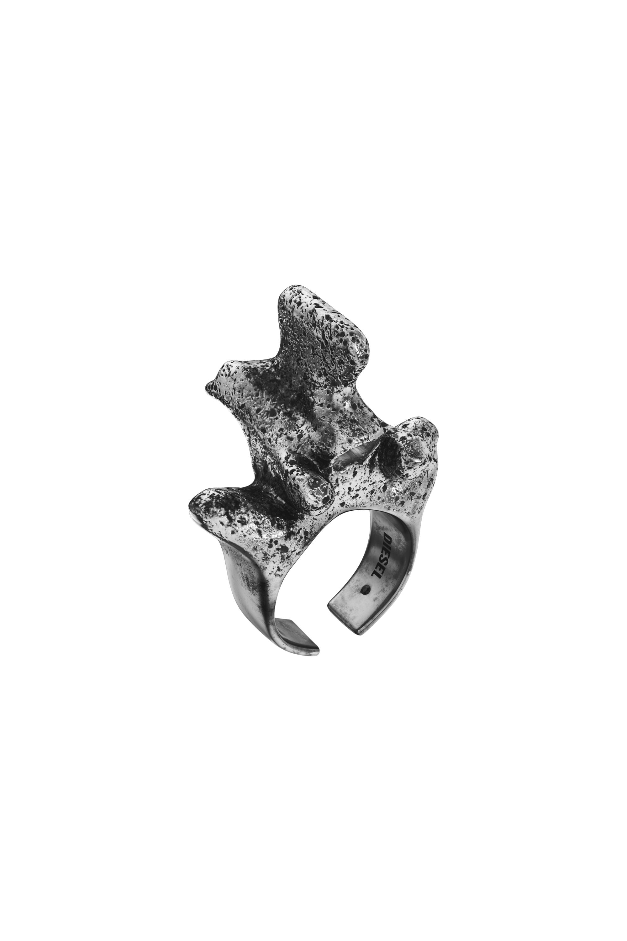 Diesel - Silver-tone center focal ring - Rings - Unisex - Grey