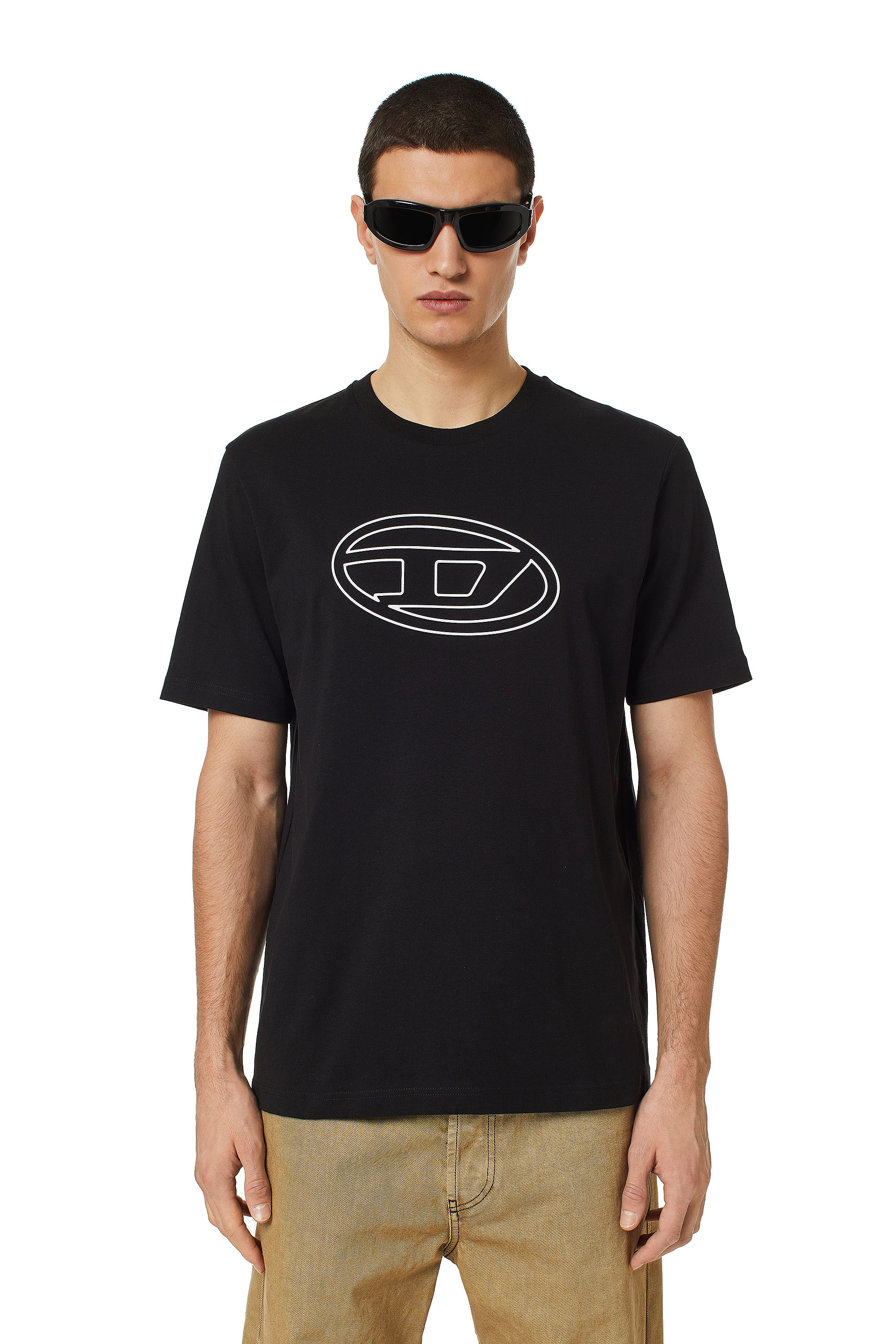 Diesel - T-Shirt aus Vintage-Baumwolljersey - T-Shirts - Herren - Schwarz