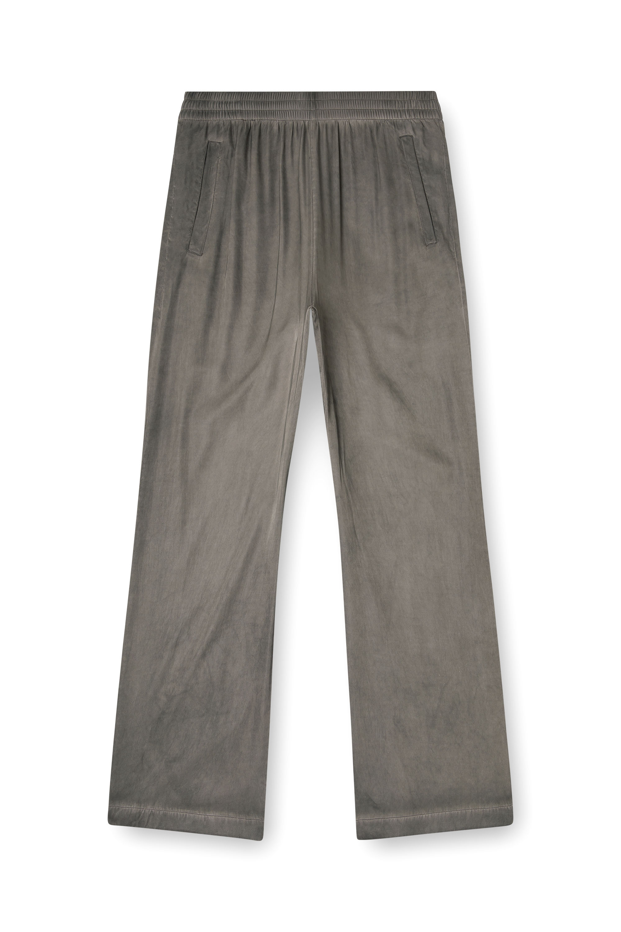 Diesel - P-THECK-ALBG, Man's Track pants in treated fluid viscose in Dark grey - 4