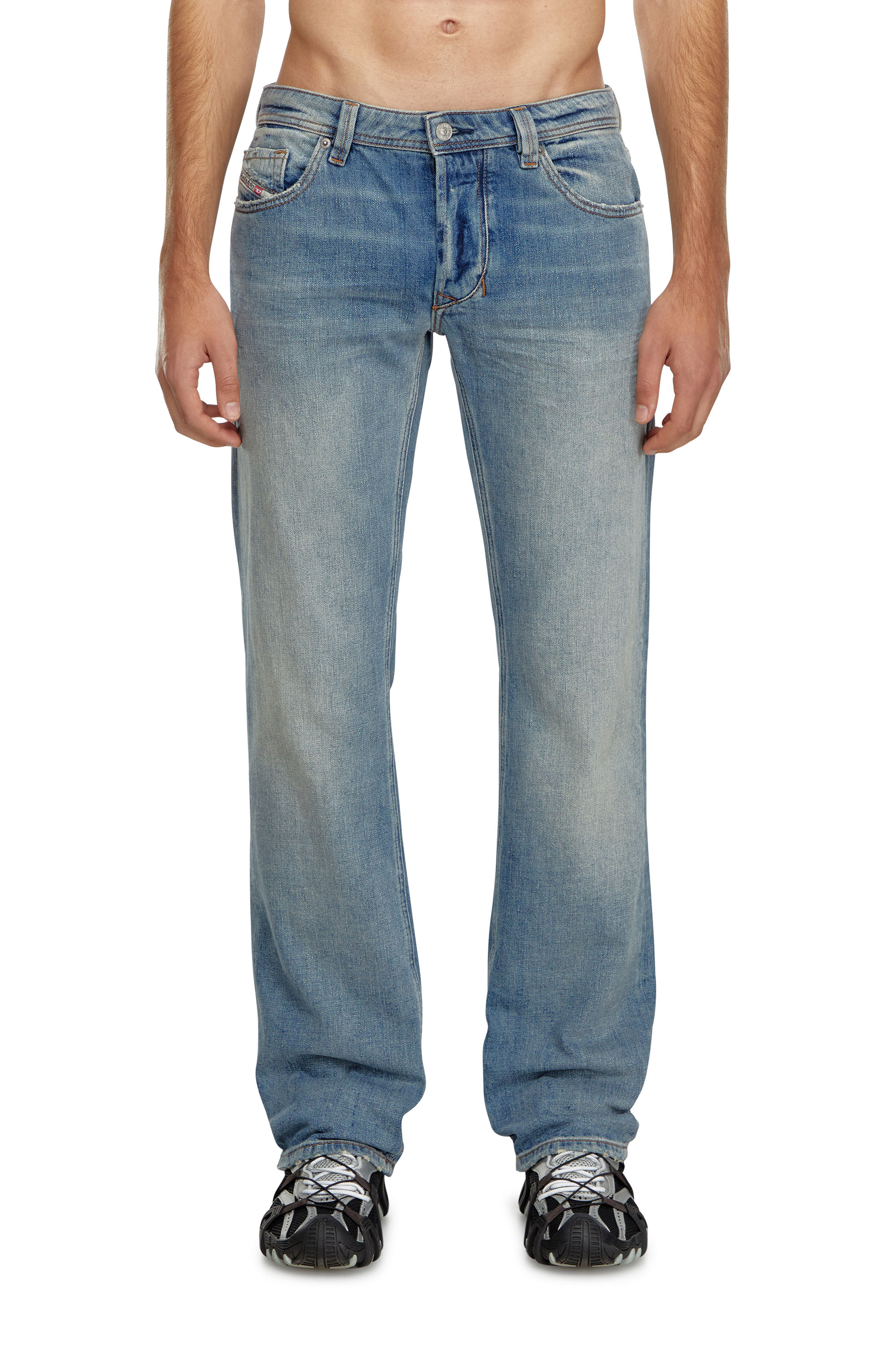 Shop Diesel Regular Jeans In Blue