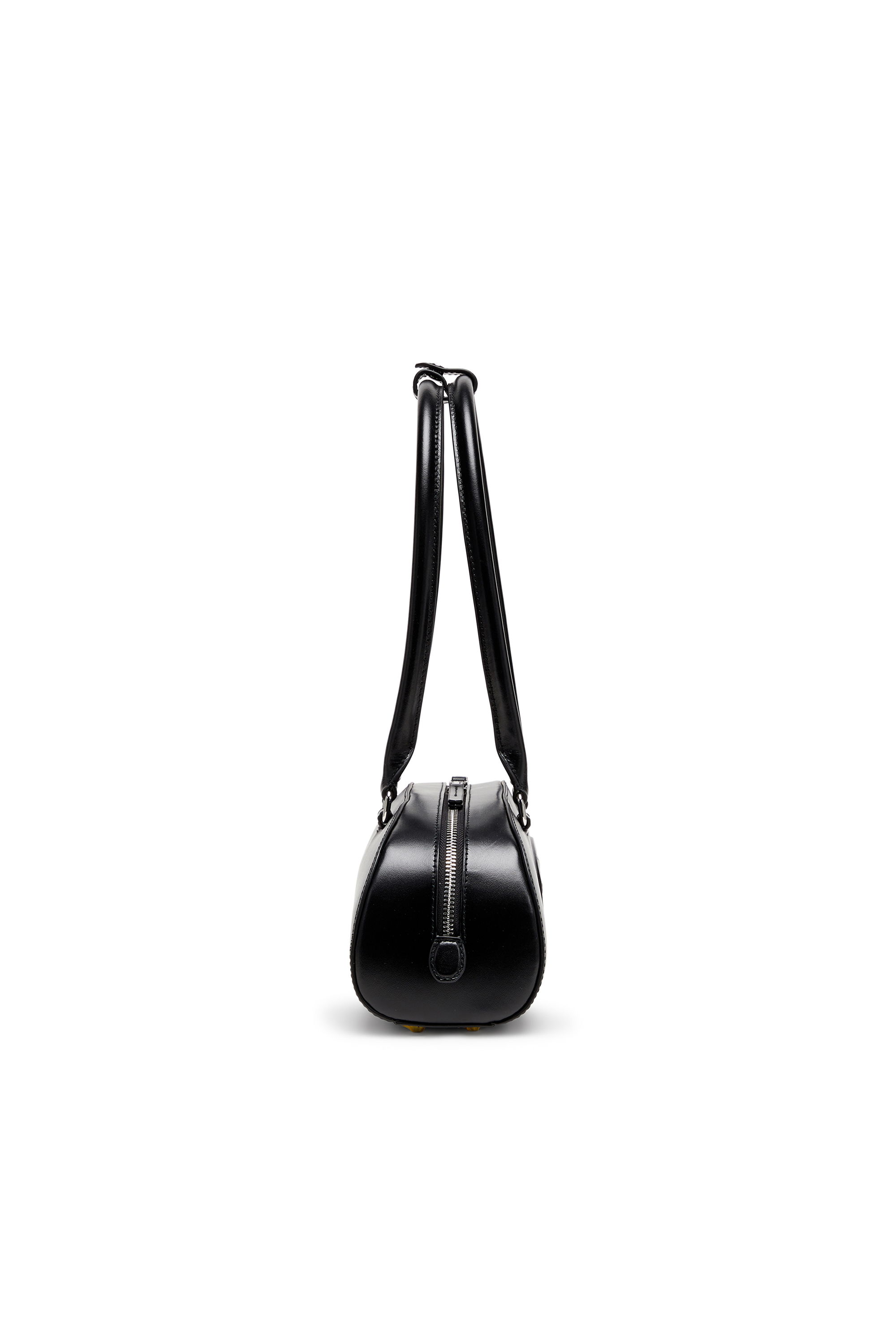 Diesel - 1DR DOME SHOULDER EW, Woman's 1DR Dome - Elongated bowling bag in leather in Black - 5