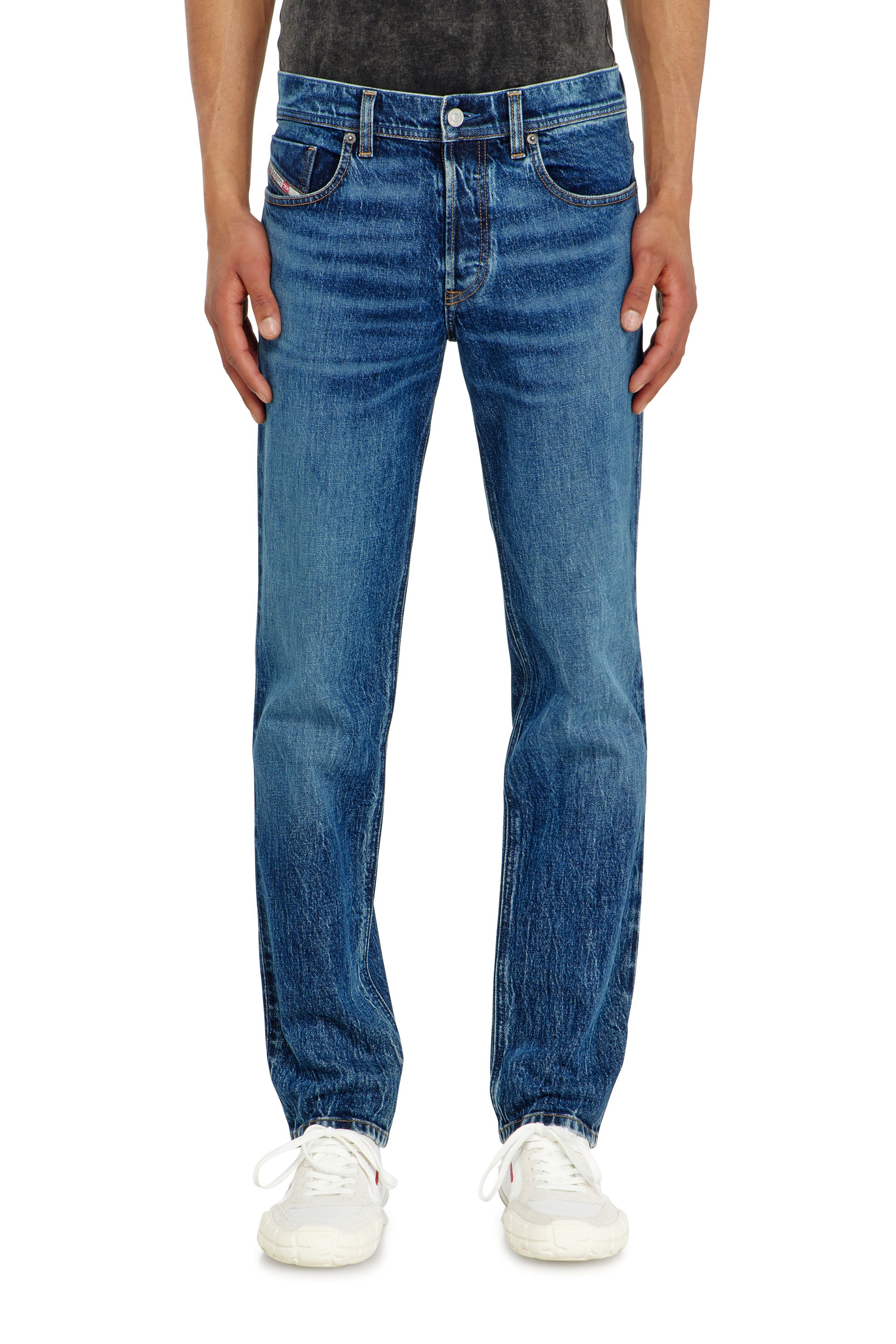 Diesel Men's Blue Regular Jeans Regular Waist 2023 D-Finitive, Dark Button Fly Size 32