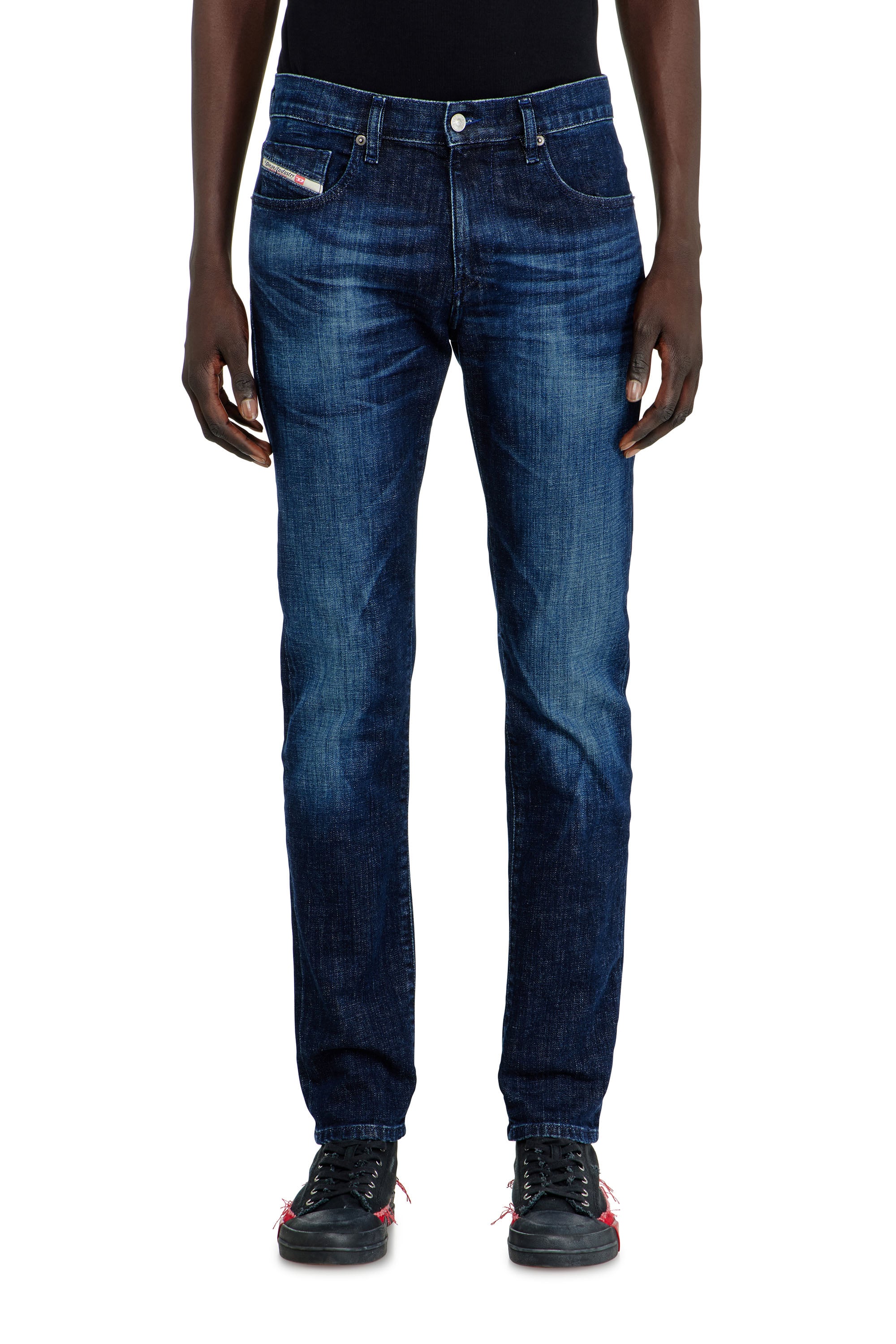 Diesel Men's Blue Slim Jeans Regular Waist 2019 D-Strukt, Dark Zip Fly Size 31