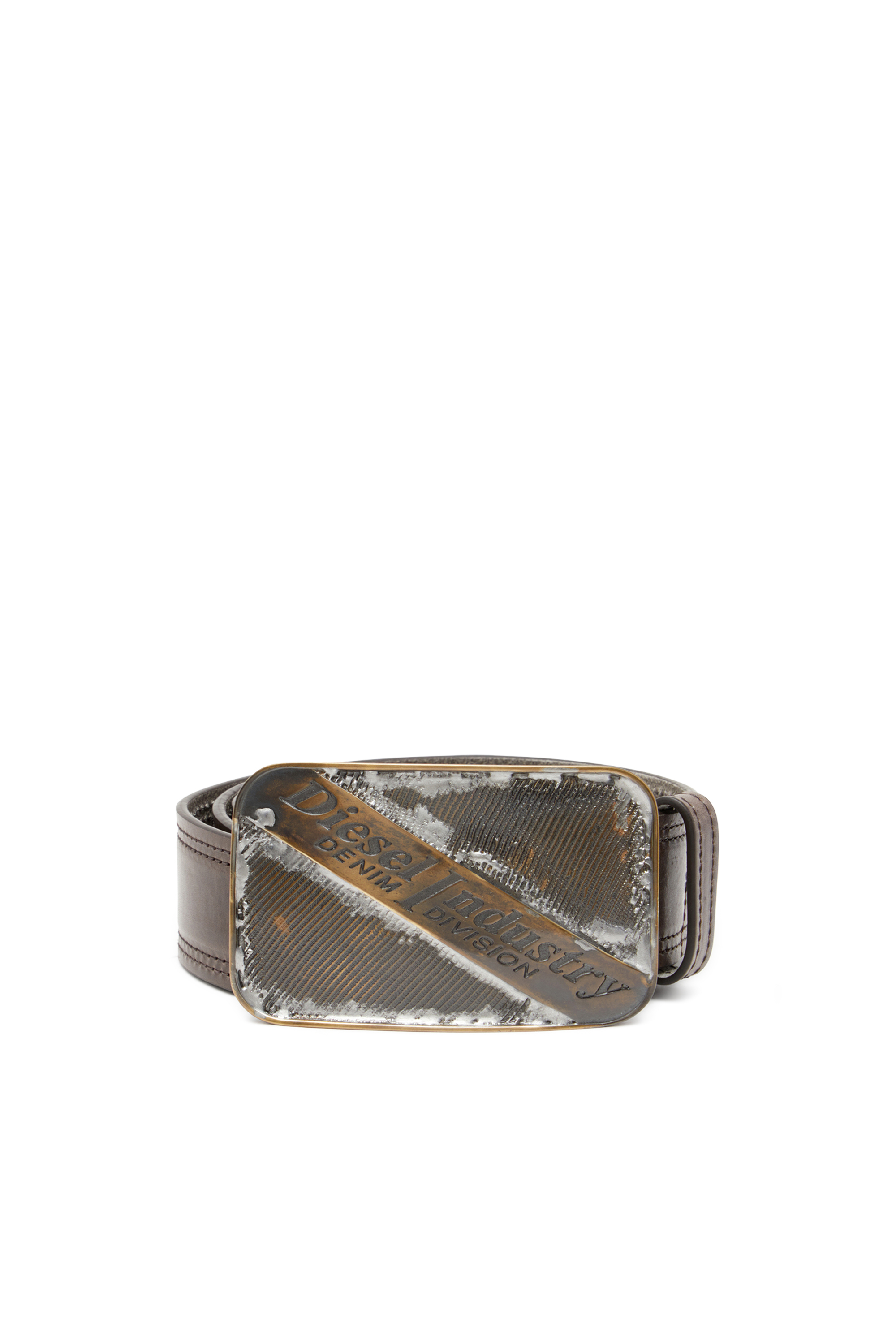 Diesel - 4cm archival belt with rust-effect buckle - Belts - Man - Brown